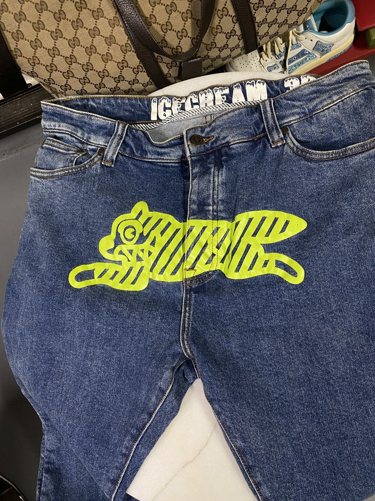 Icecream Ice Cream Fox Mens Blue Denim Jeans Size 36 Size US 36 / EU 52 - 2 Thumbnail