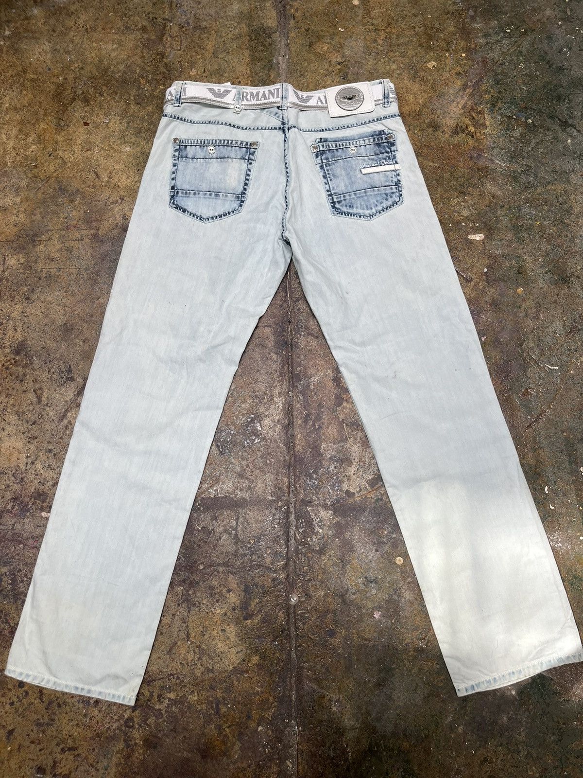 Emporio Armani Vintage Emporio Armani Light Wash Jeans Size US 36 / EU 52 - 6 Thumbnail
