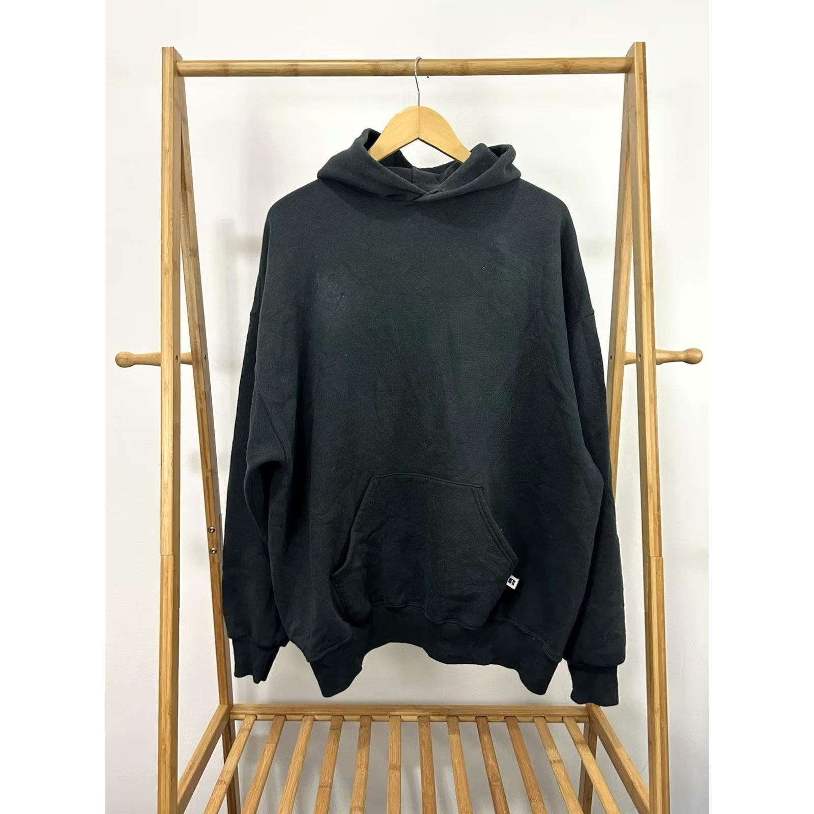 Russell Athletic VTG 90s Russell Athletic Hoodie Sweatshirt Black 2XL Mens Pullover Faded RARE Size US XXL / EU 58 / 5 - 2 Thumbnail