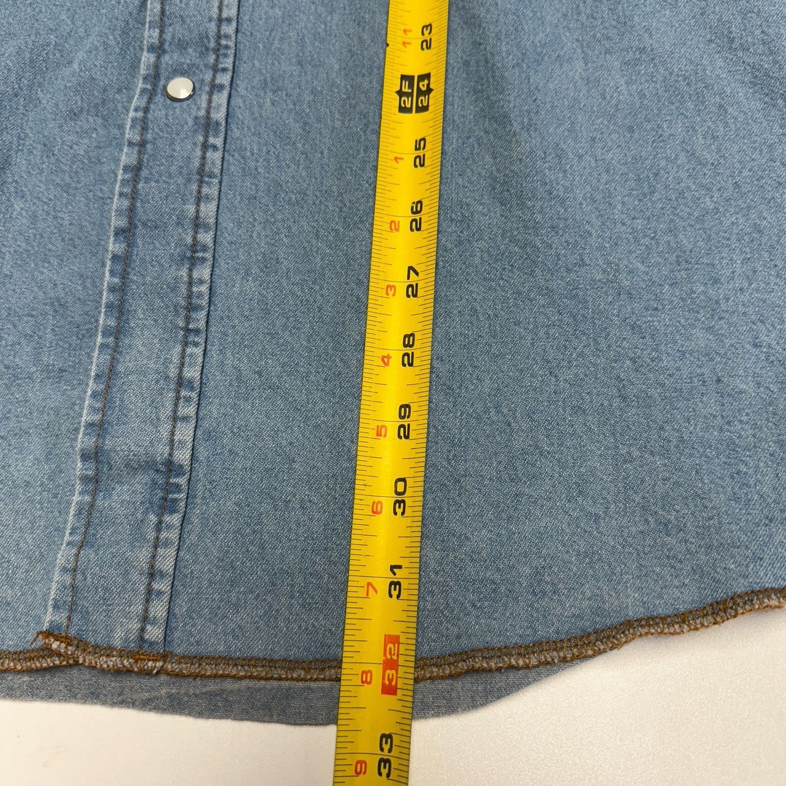 Wrangler Vintage Wrangler Pearl Snap Denim Shirt Mens 2XL 27x32 Blue Size US XXL / EU 58 / 5 - 8 Thumbnail