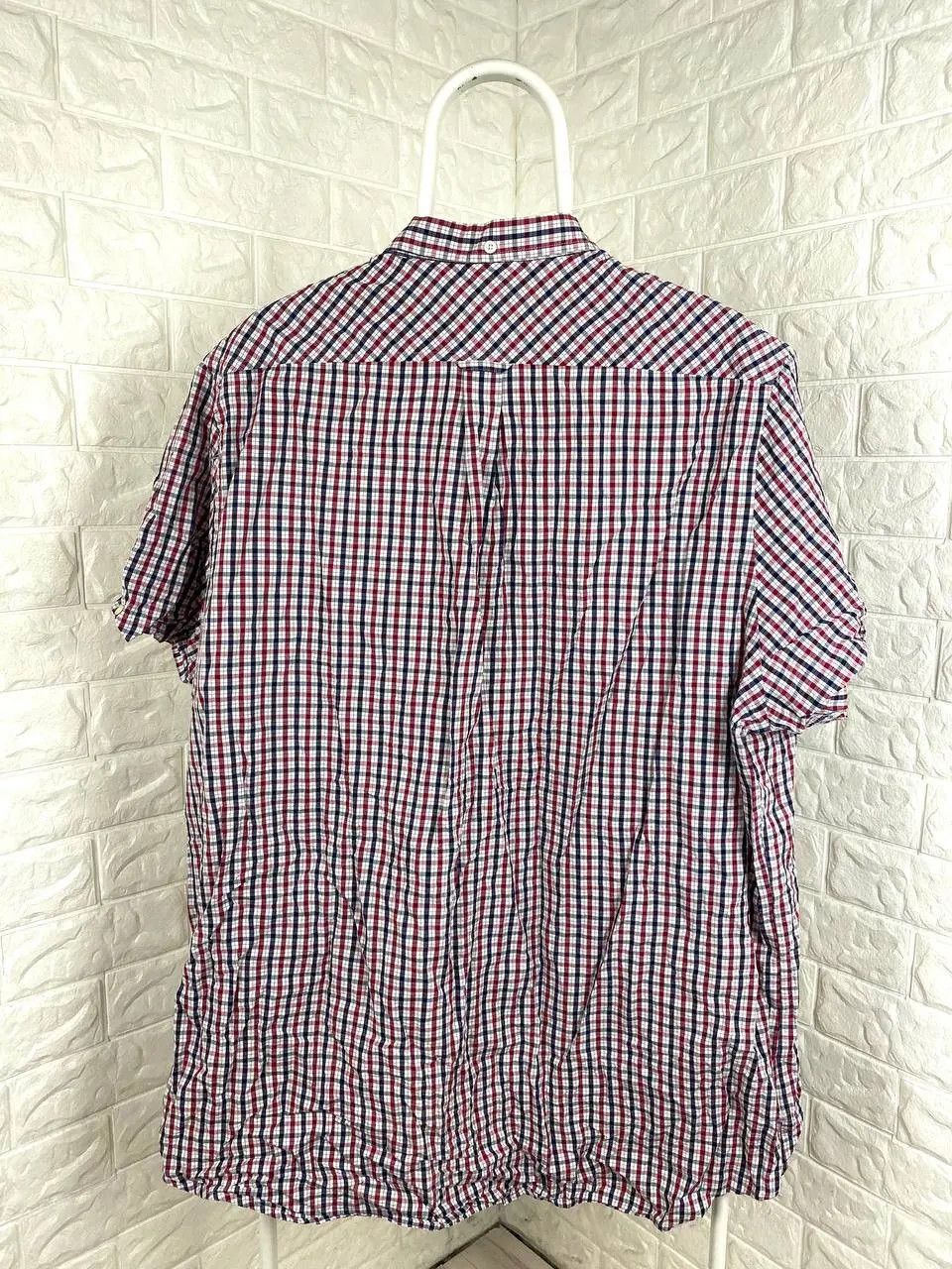 Ben Sherman Vintage Ben Sherman Red Navy Checkered Short Sleeve Shirt Size US XL / EU 56 / 4 - 5 Thumbnail