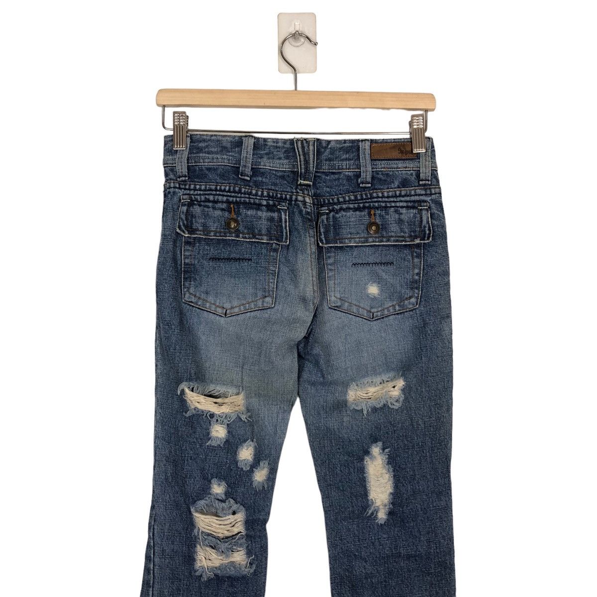 Japanese Brand 🔥RARE BOWCUT DISTRESSED DENIM JEANS INGNI JAPAN Size US 26 / EU 42 - 7 Thumbnail
