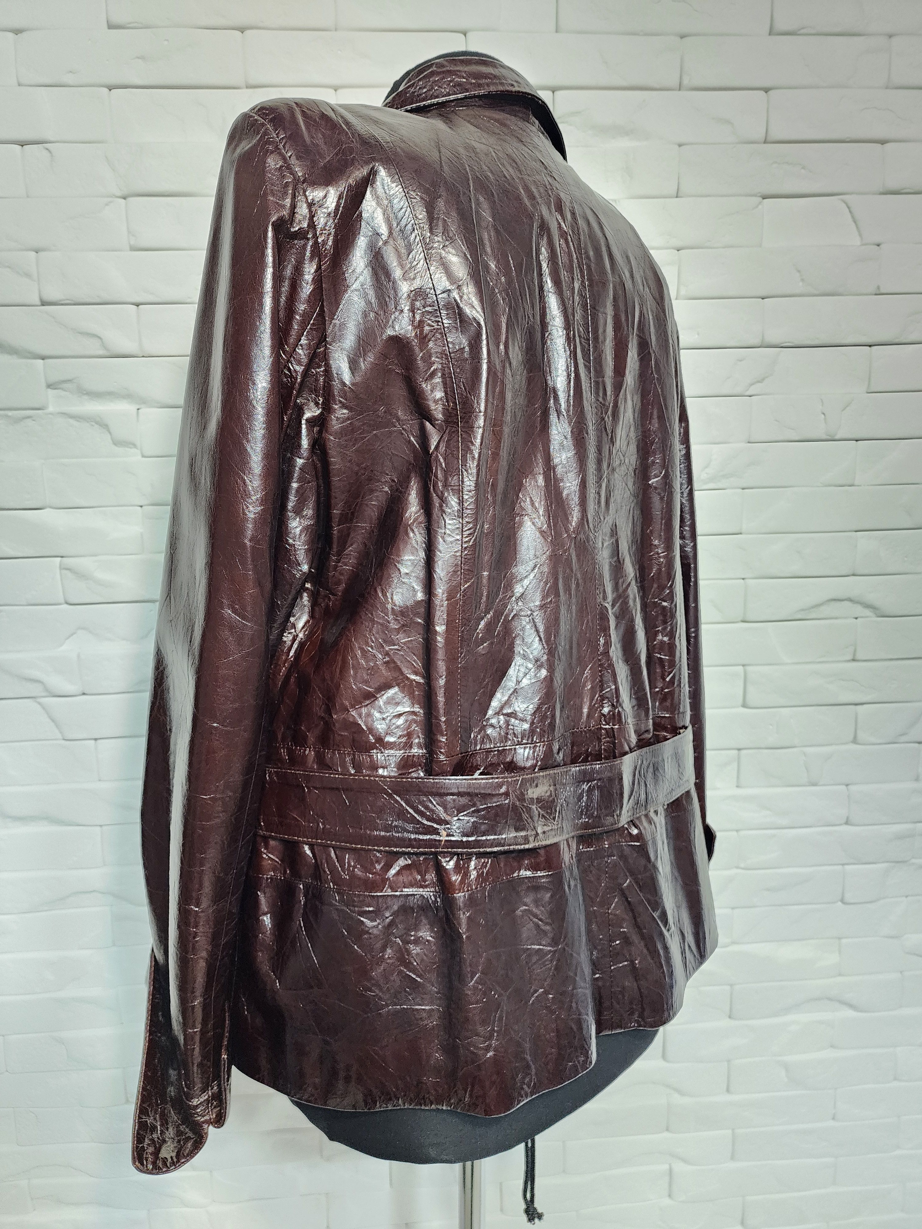Genuine Leather Brown Leather Jacket: Women's Coat Size 3XL / US 20-22 - 4 Thumbnail