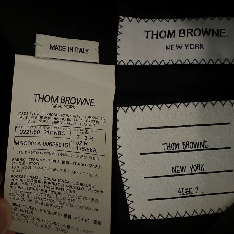 Thom Browne Thom Browne size3 Carbon black suit set Size 40S - 7 Thumbnail