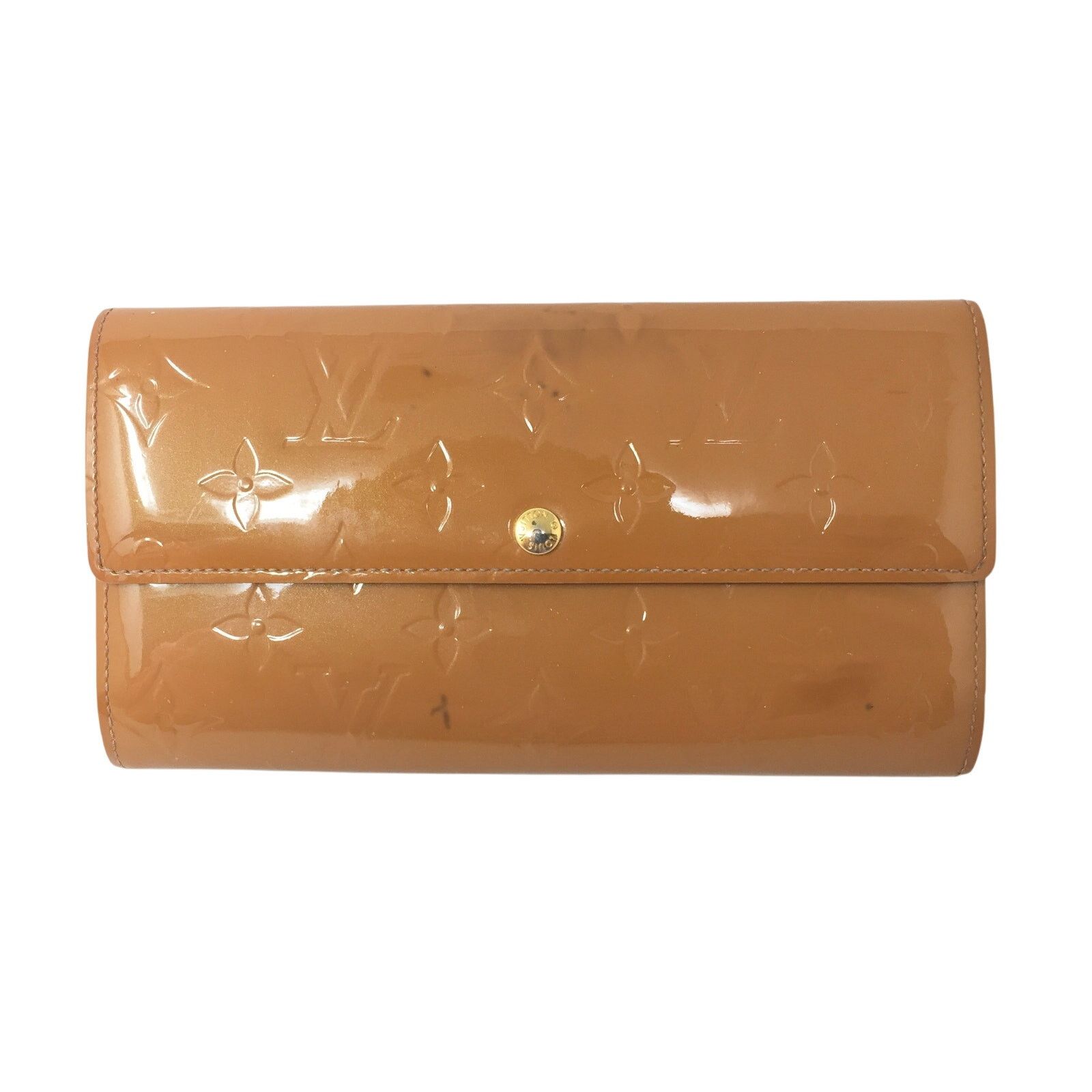 Louis Vuitton Vernis Monogram Sarah Long Wallet -Bronze