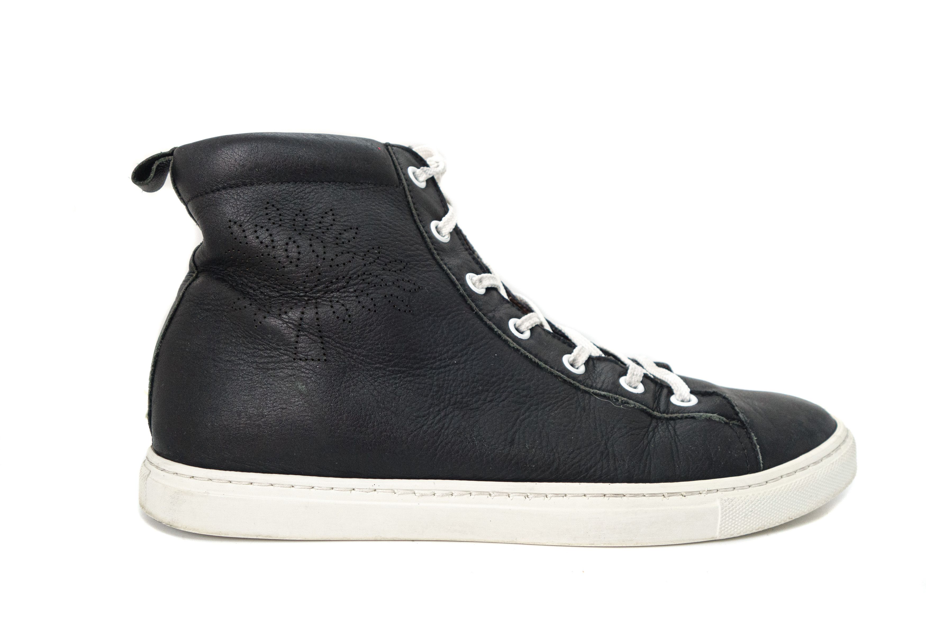 Mulberry Perforated Logo Leather Hi-Top Sneakers Size US 9 / IT 39 - 1 Thumbnail