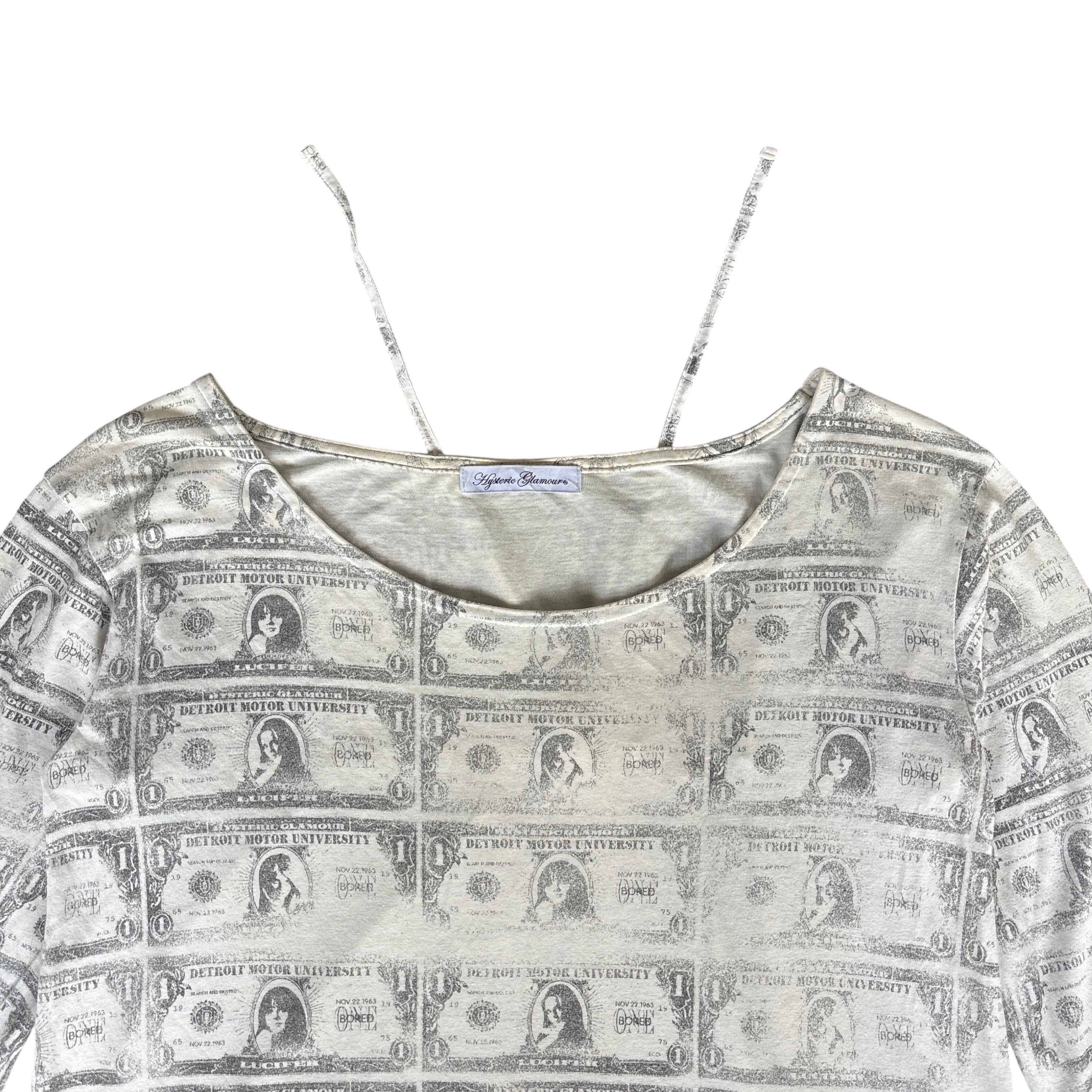 Hysteric Glamour Vintage Hysteric Glamour Women Gray Tunic Dollar Print Size M / US 6-8 / IT 42-44 - 5 Thumbnail