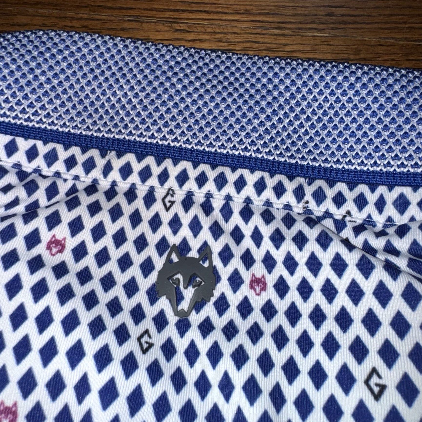 Greyson Polo Shirt Mens XL Teal Golf Pete Dye Golf Club Geometric Short Sleeve Athletic Brand: Greyson (No extra)