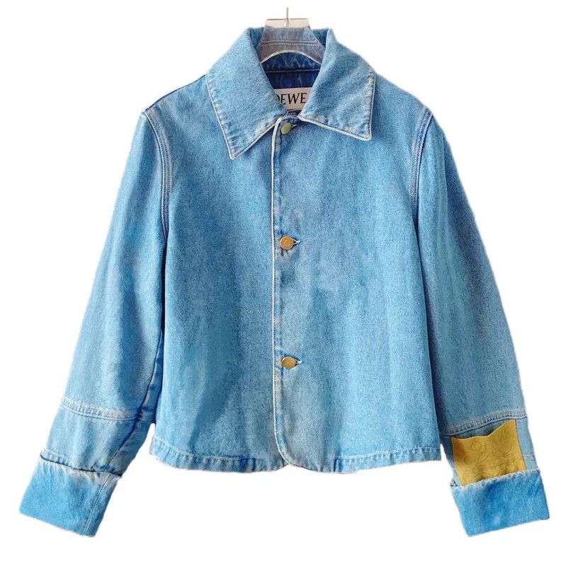Loewe Loewe Blue Cotton Women’s Jacket 0089 Size S / US 4 / IT 40 - 1 Thumbnail