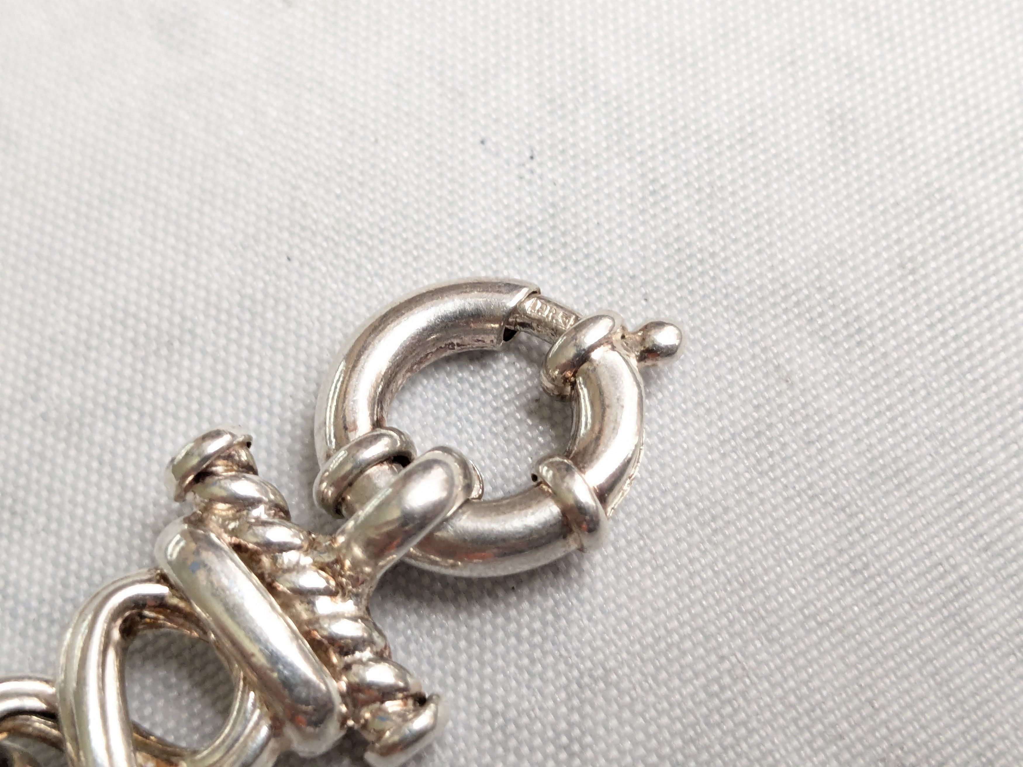 Jewelry Sterling Silver Bracelet Bow tie Infinity 7" Italy Size ONE SIZE - 13 Thumbnail
