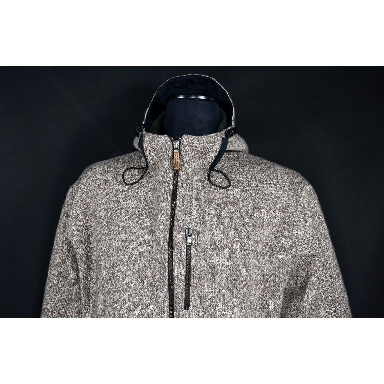 Vintage 66 North Vindur Jacket Mens XL Hooded Lined Wool Knit 41% Acrylic 33% Polyester 17% Wool Brown Winter Logo Shirt Coat Size US XL / EU 56 / 4 - 2 Thumbnail