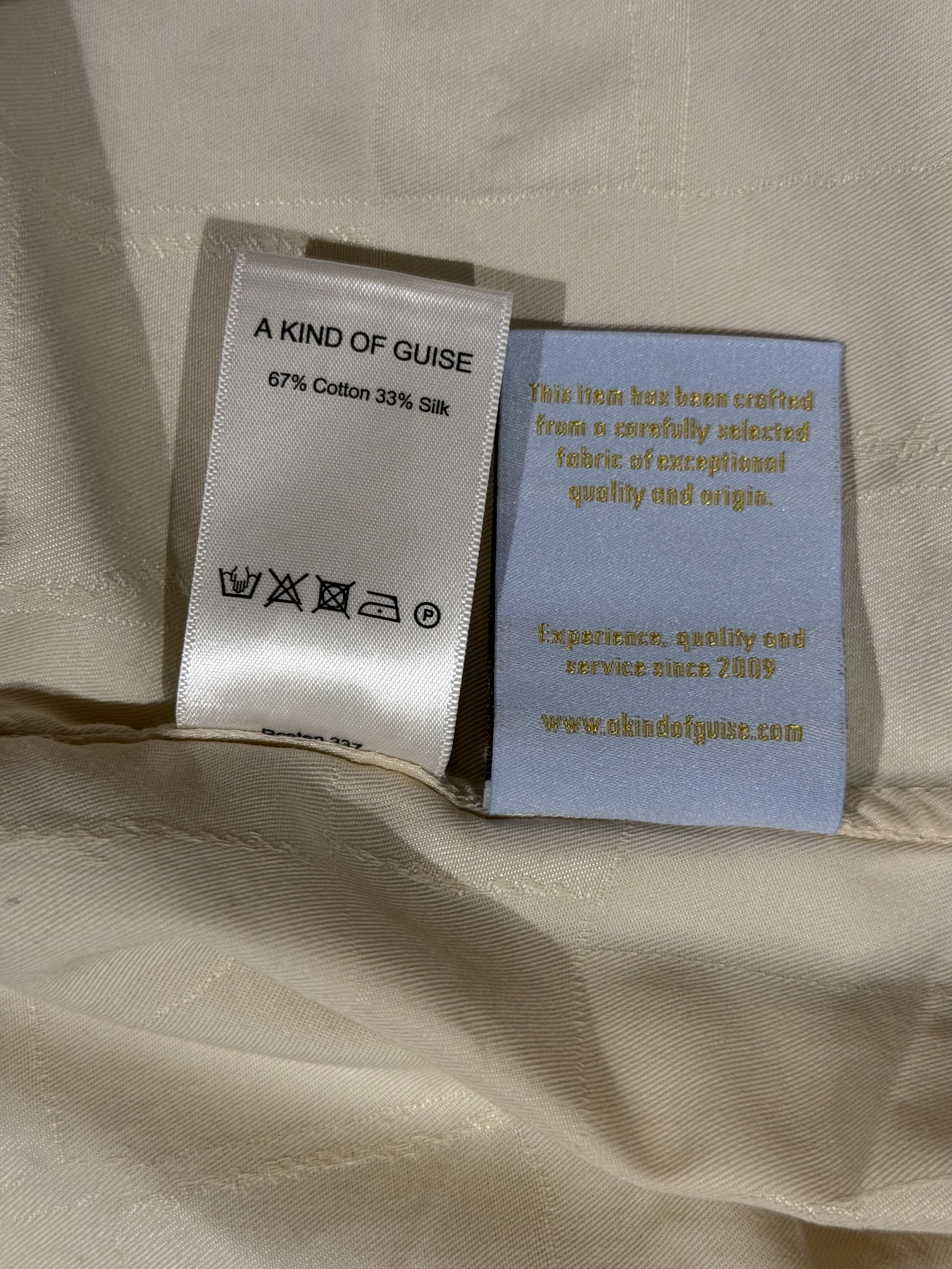A Kind Of Guise 💚 SS24 A Kind Of Guise Elio Shirt Cubed Ivory Medium NEW Size US M / EU 48-50 / 2 - 20 Thumbnail