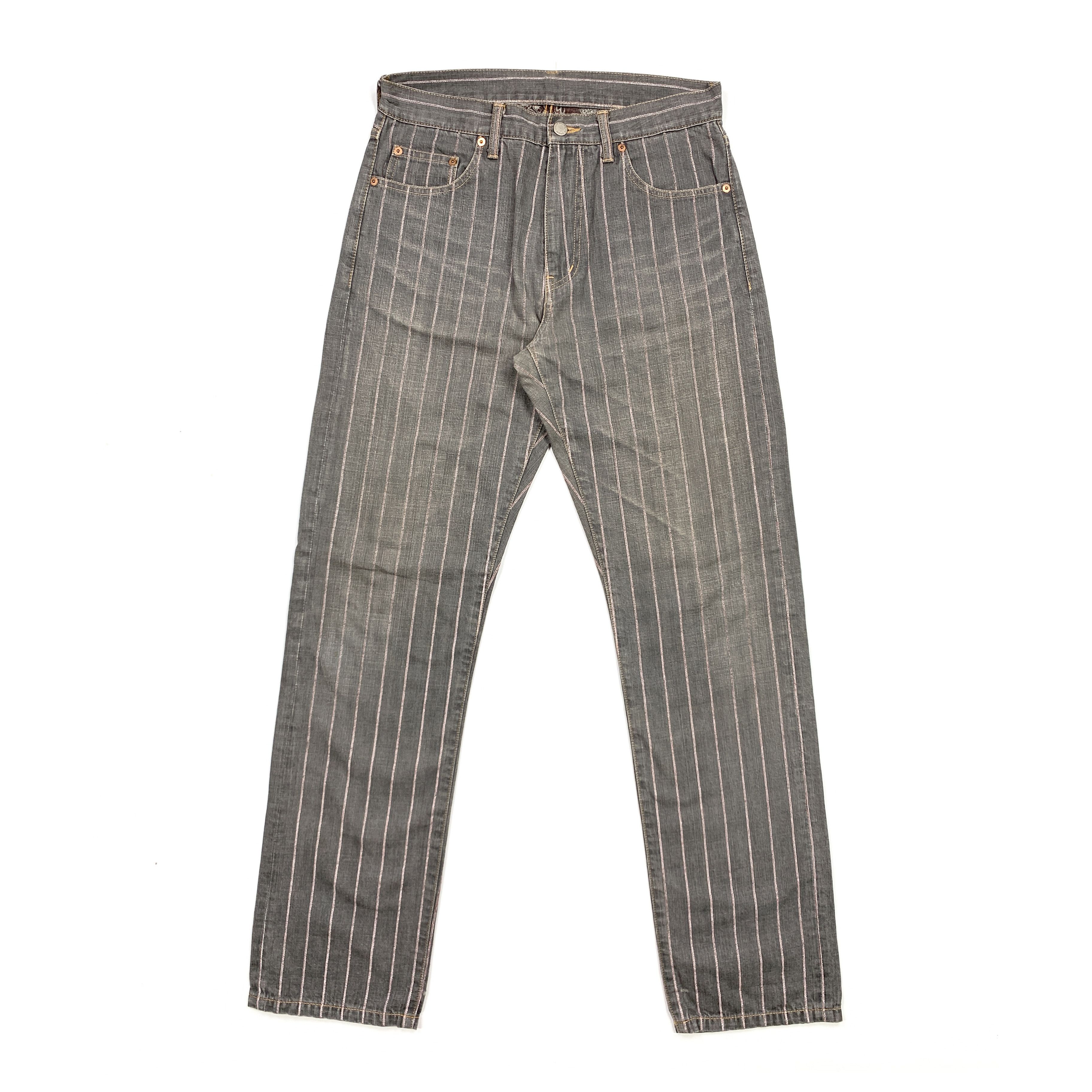 2004 Striped / Paisley Lined Denim Jeans