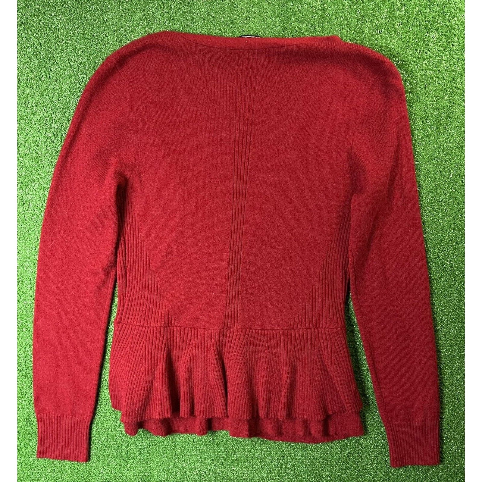 Magaschoni NWT Magaschoni Two Ply Cashmere XS Red Cardigan Sweater $388 Size XS / US 0-2 / IT 36-38 - 5 Thumbnail