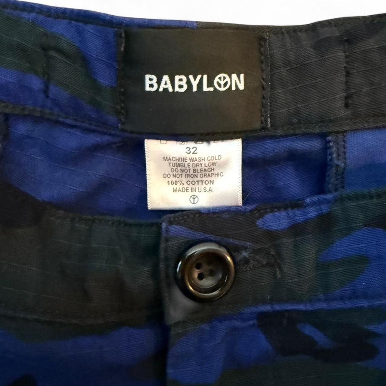 Babylon Babylon LA blue camo rip stop cargo pants. Men's size 32" Size US 32 / EU 48 - 4 Thumbnail