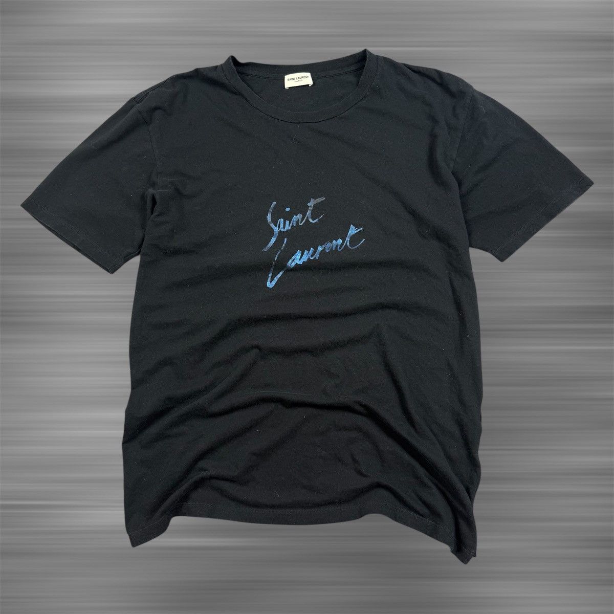 Saint Laurent Paris Saint Laurent Big Logo ‘Black’ T-Shirt Size US S / EU 44-46 / 1 - 1 Thumbnail