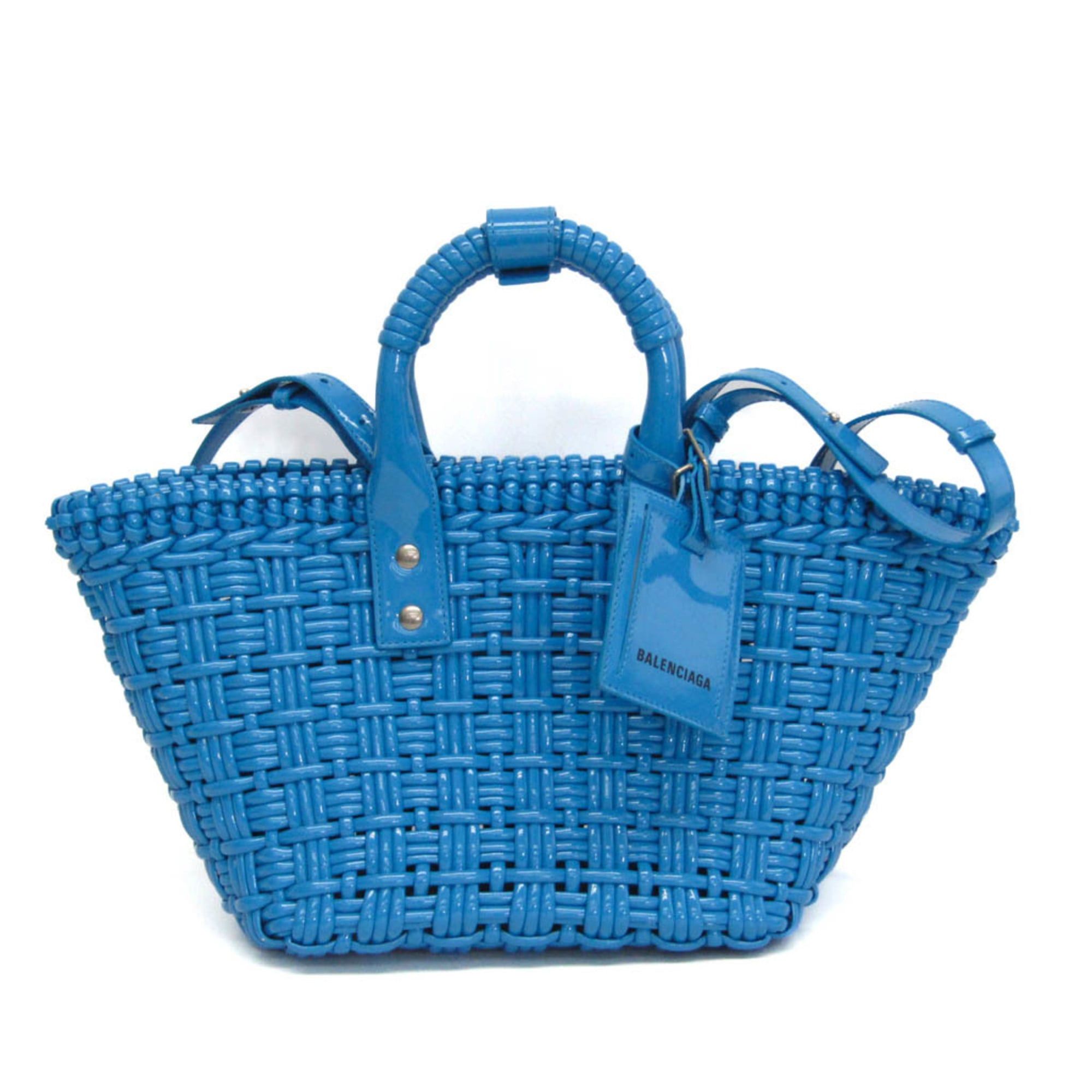Balenciaga Balenciaga Bistro XS 671342 Women's Leather Handbag,Shoulder Bag Blue Size ONE SIZE - 1 Thumbnail