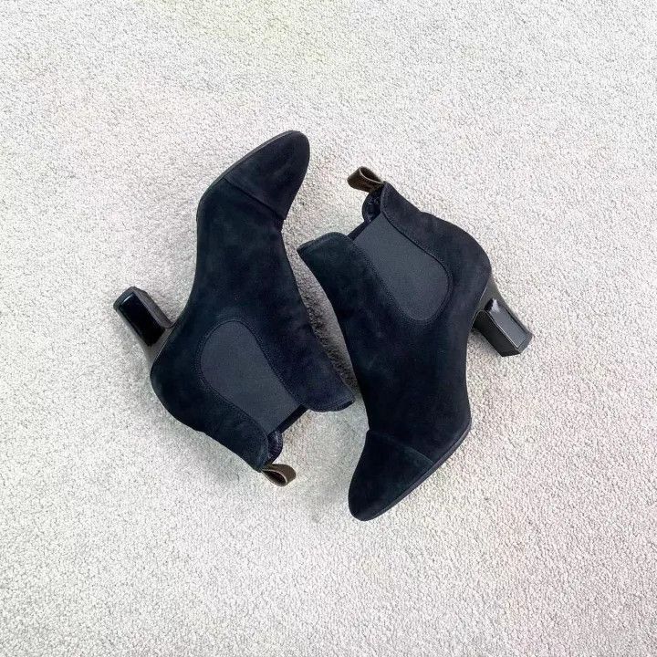Louis Vuitton Louis Vuitton Black Suede High Heel Ankle Boots -2508 Size US 7 / IT 37 - 4 Thumbnail