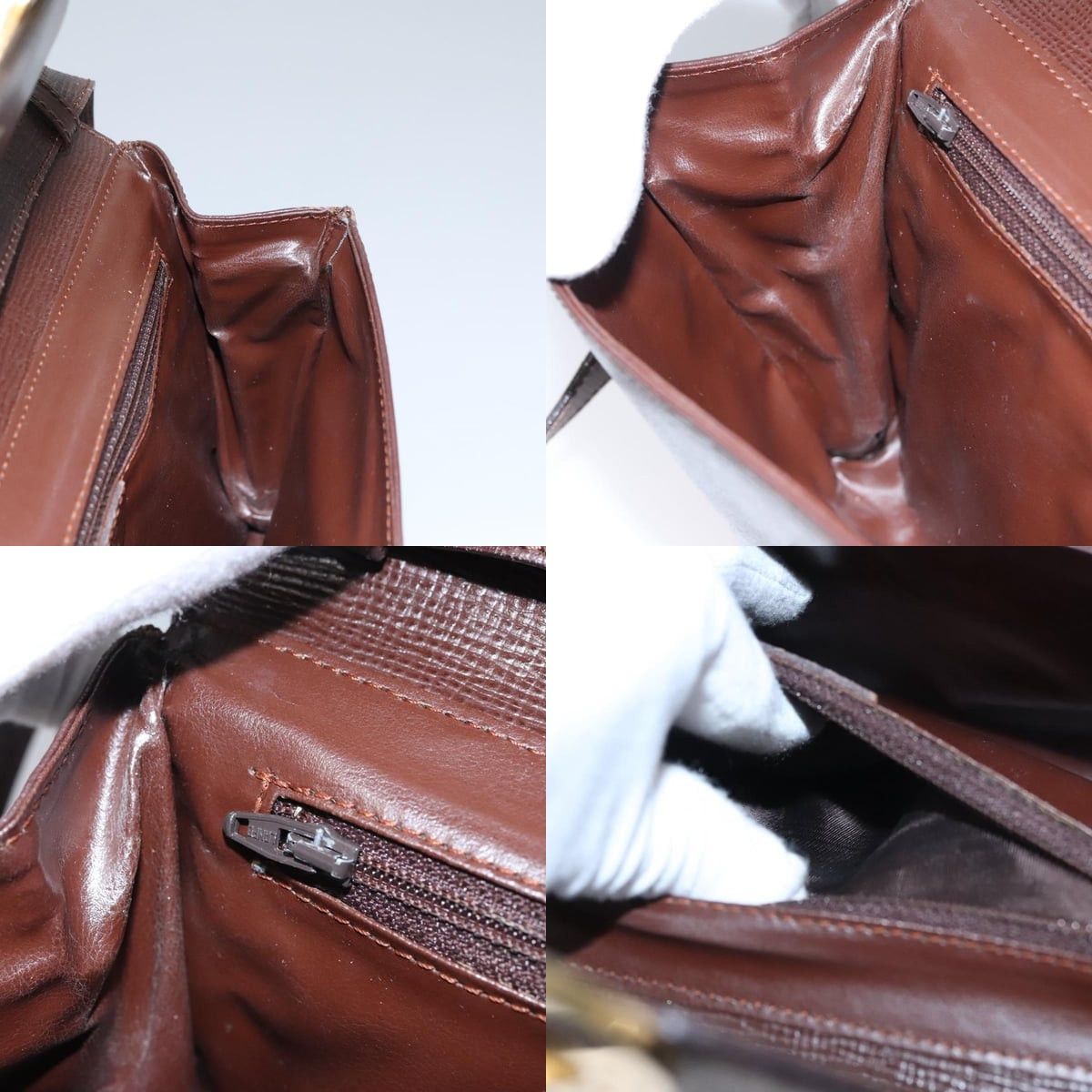 Celine CELINE Circle Shoulder Bag Leather Brown Gold Size ONE SIZE - 12 Thumbnail