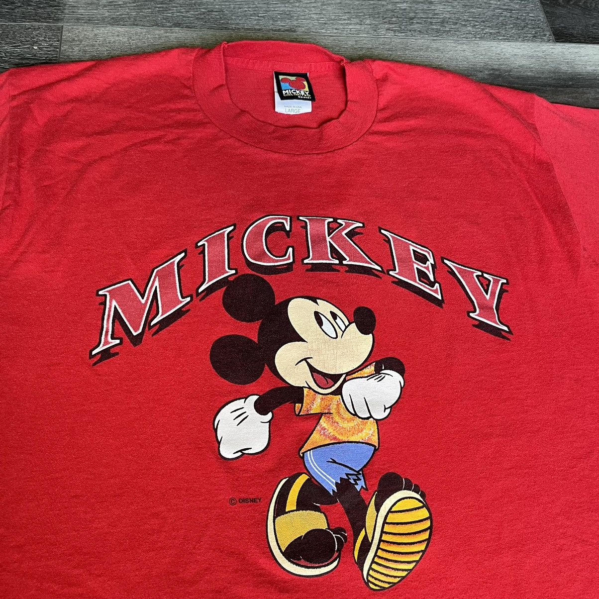 Disney × Mickey Inc × Vintage Vintage 1990s Disney Mickey Mouse Unlimited Beach Logo Tee Size US L / EU 52-54 / 3 - 2 Thumbnail
