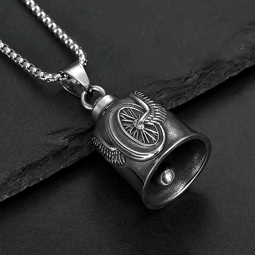 Other Vintage Motorcycle Wings Bell Pendant Necklace Size ONE SIZE - 2 Thumbnail