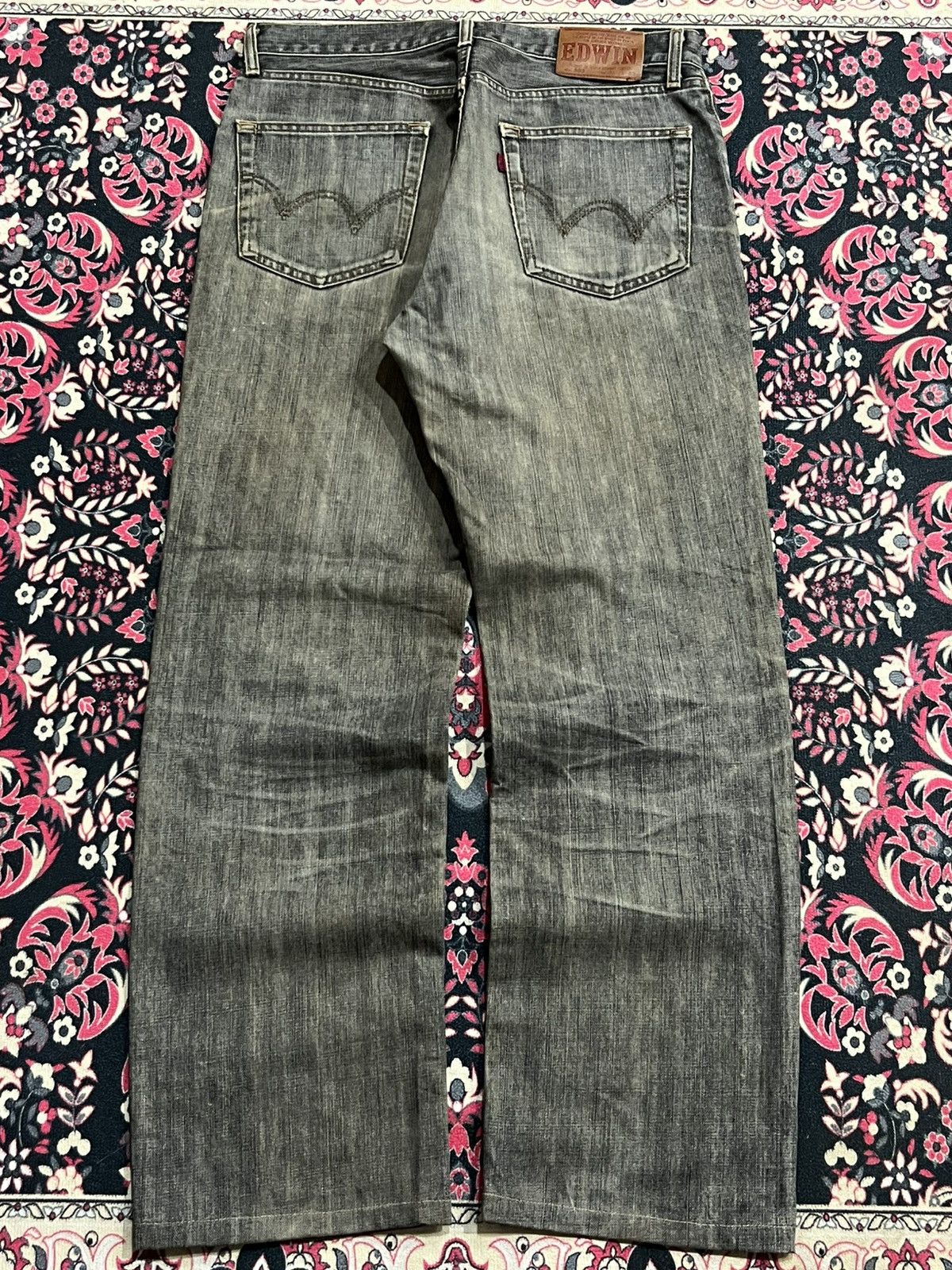 Edwin Vintage Edwin 503 Rusty Washed Straight Leg Jeans Size US 32 / EU 48 - 2 Thumbnail