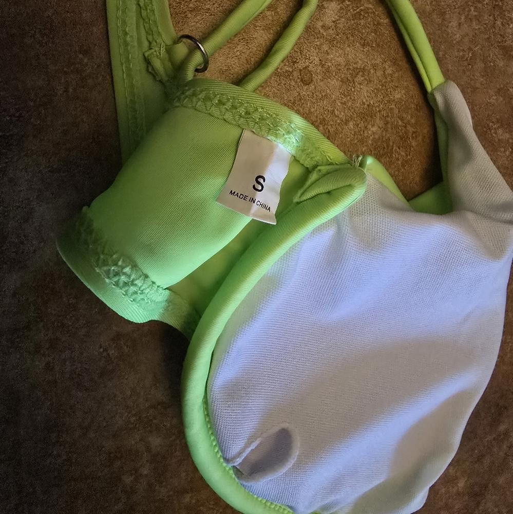 Designer Green Neon Underwire Bikini Top Size ONE SIZE - 3 Thumbnail