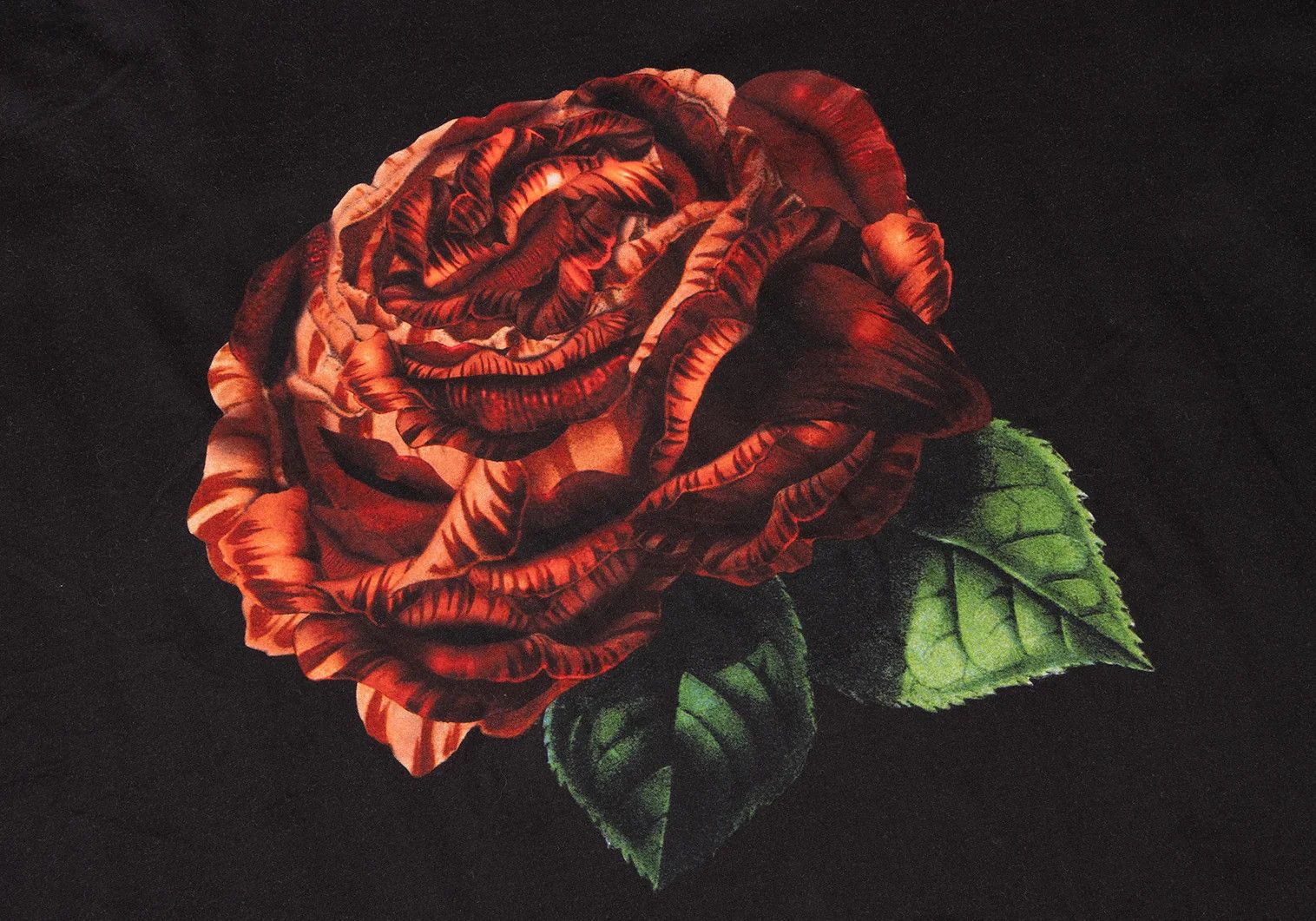 Yohji Yamamoto Cotton Rose Dolman Sleeve Hem T-Shirt Black Red Green Size US M / EU 48-50 / 2 - 4 Thumbnail