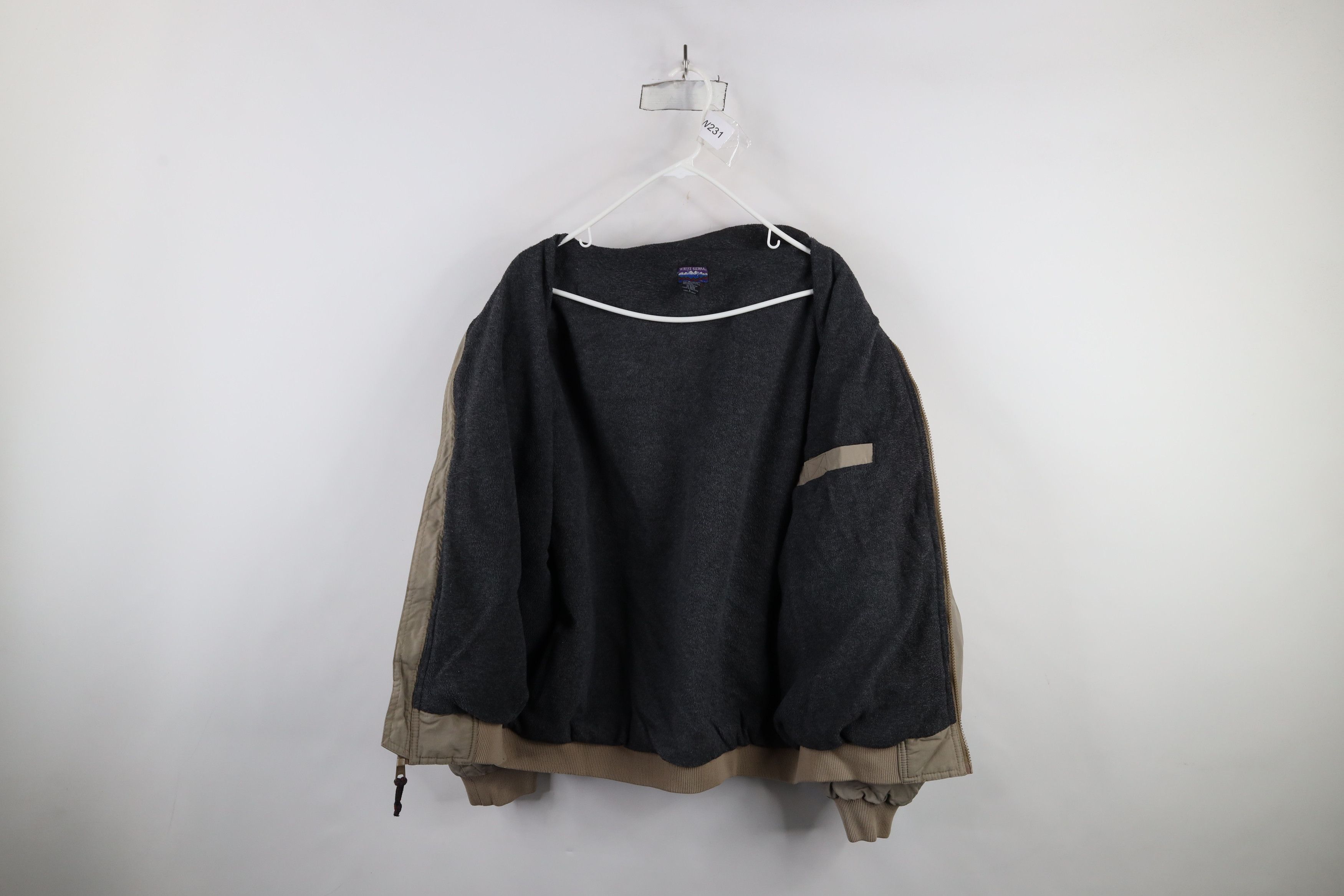 Vintage Vintage 90s Streetwear Lined Full Zip Bomber Jacket Beige Size US L / EU 52-54 / 3 - 11 Thumbnail