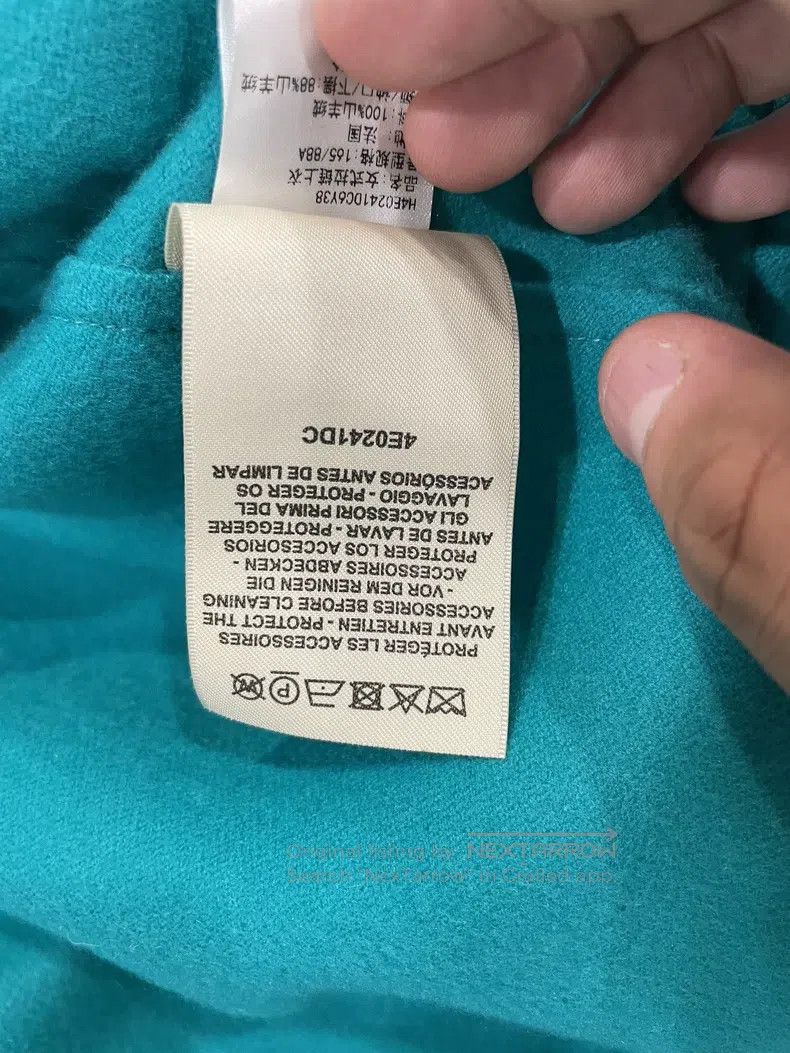 Hermes Hermes Peacock Blue Cashmere Women's Jacket Size XS / US 0-2 / IT 36-38 - 9 Thumbnail