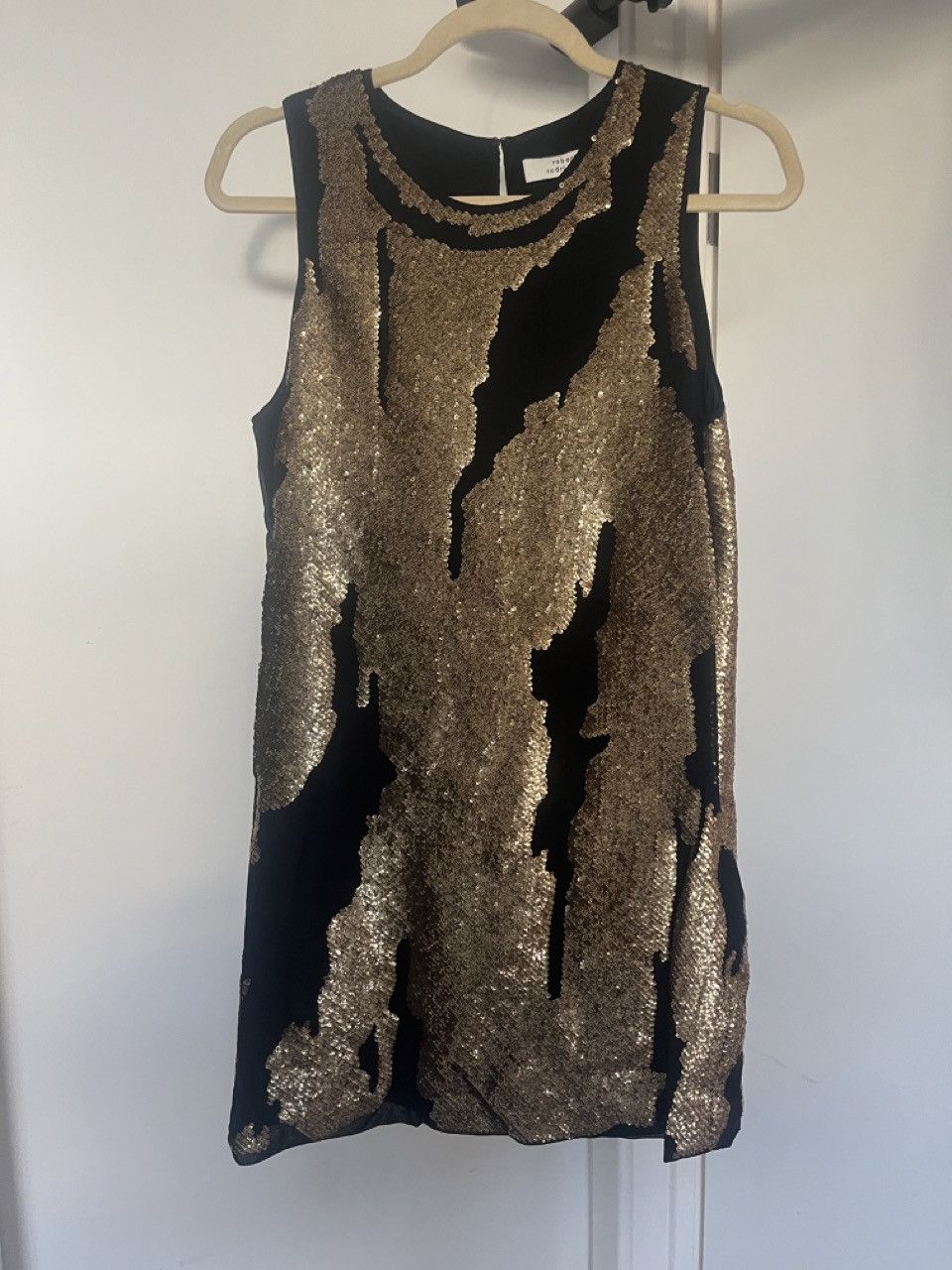 Robert Rodriguez Robert Rodriguez Black Silk/Gold Sequin Cocktail Dress Size S / US 4 / IT 40 - 1 Thumbnail