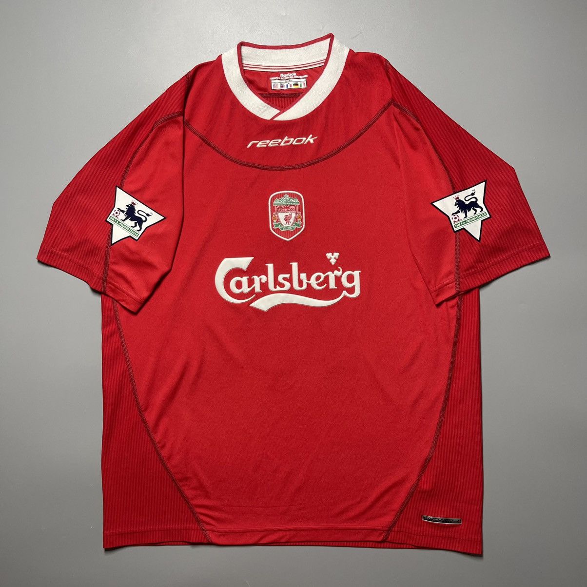 Reebok LIVERPOOL REEBOK 2002/2003 FOOTBALL HOME JERSEY #18 RIISE Size US L / EU 52-54 / 3 - 2 Thumbnail