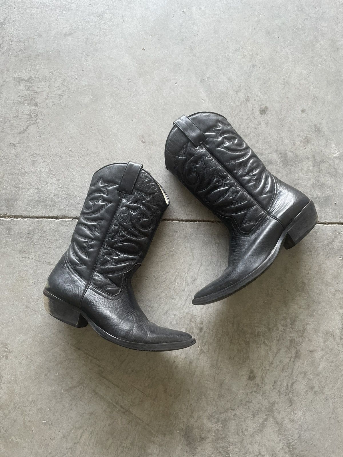 Steve Madden Steve Madden Embossed Croc Leather Cowboy Boots Size US 10 / EU 43 - 1 Thumbnail
