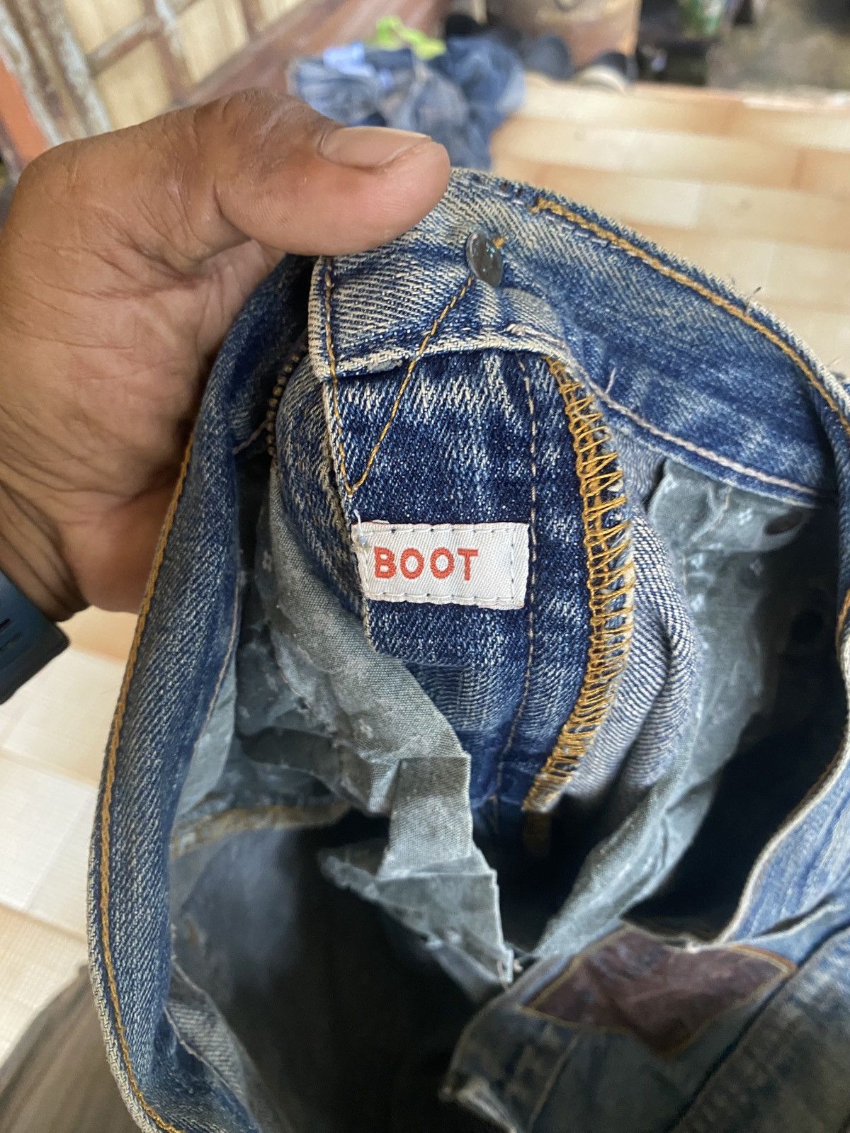 Beauty Beast × PPFM Vintage ezra stitch flare denim Size US 30 / EU 46 - 8 Thumbnail