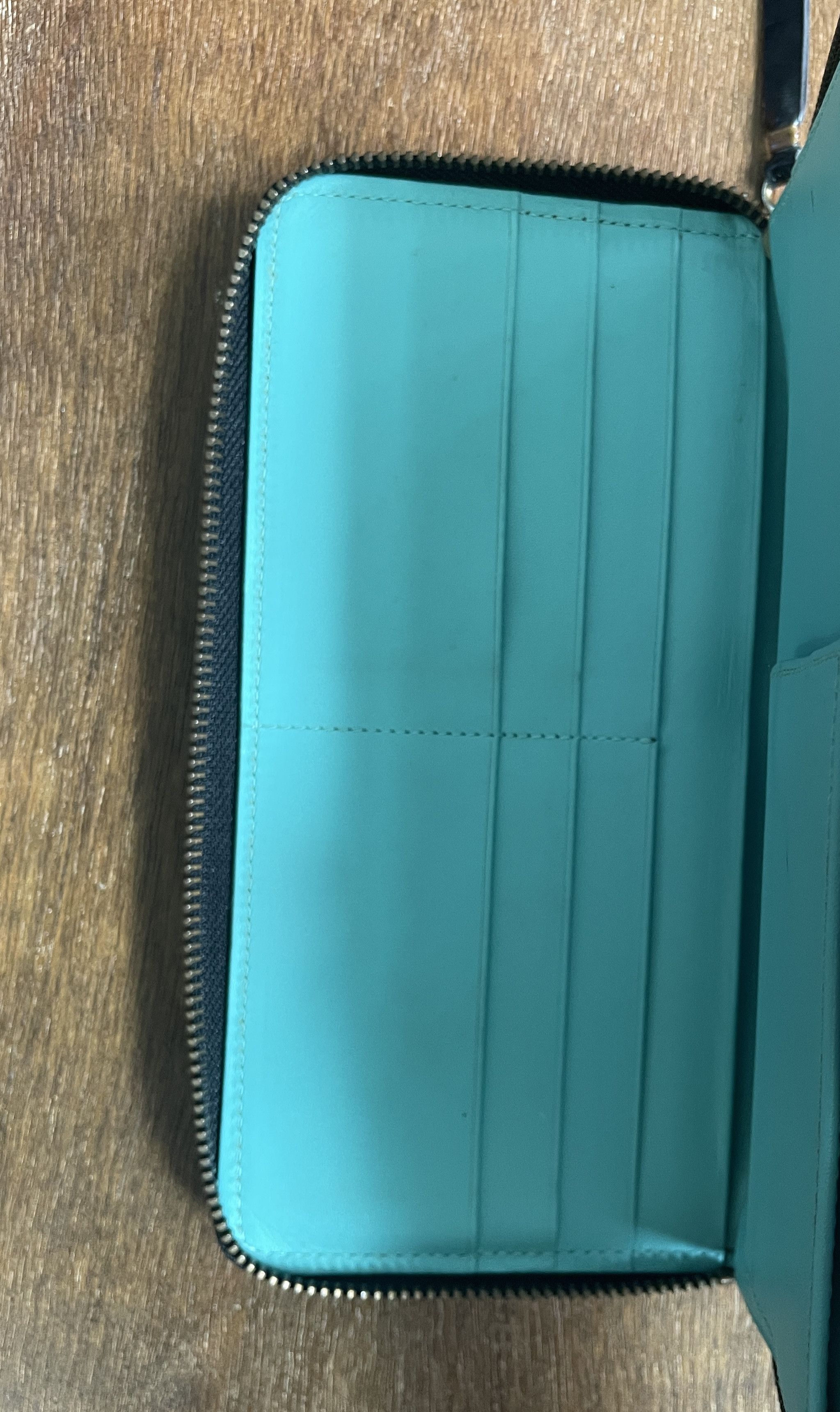 Comme des Garcons COMME des GARCONS Tiffany Blue Leather Wallet Size ONE SIZE - 6 Thumbnail