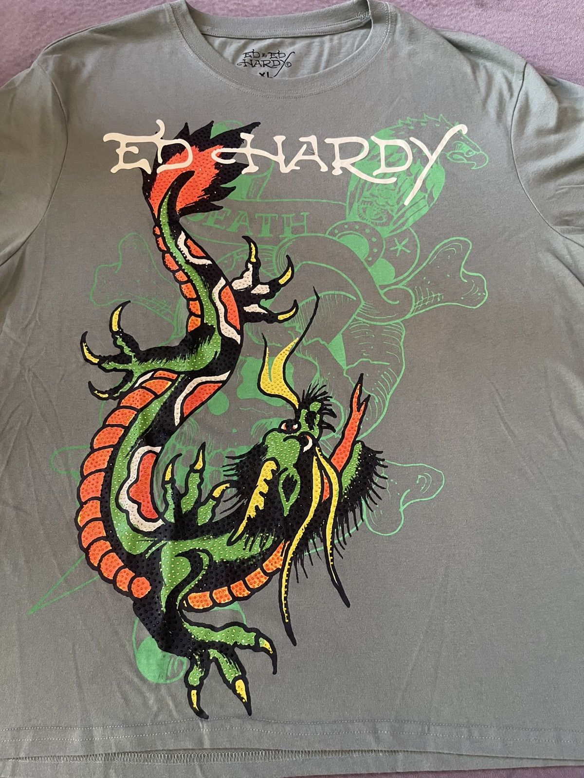 Ed Hardy Ed Hardy Blinged Out Dragon Tee Size US XL / EU 56 / 4 - 2 Thumbnail