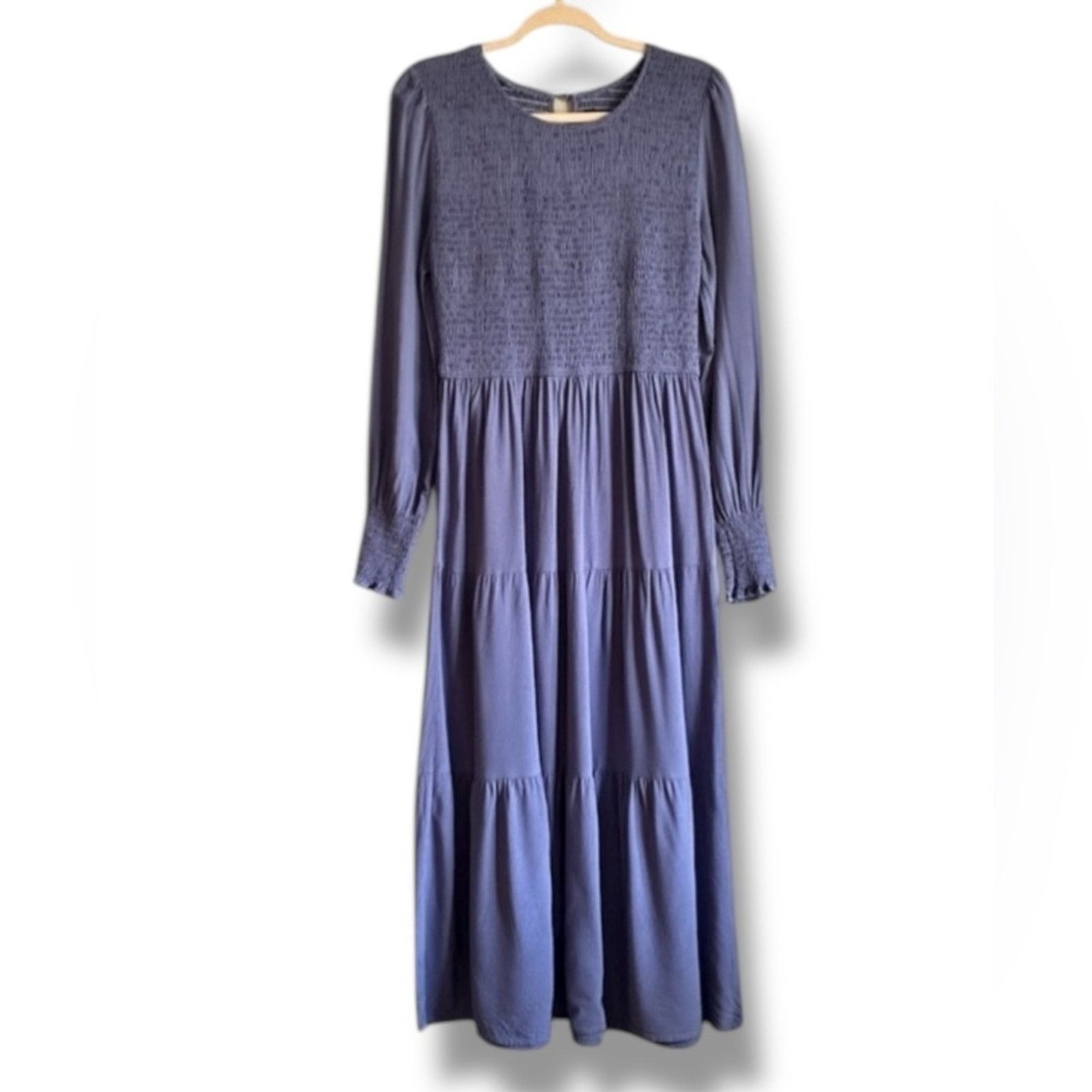 Other ZESICA long sleeve smocked tiered midi dress size Large Size L / US 10 / IT 46 - 4 Thumbnail
