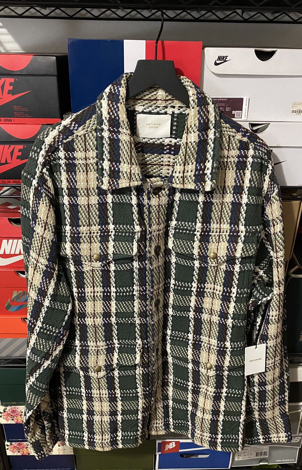 Aime Leon Dore Aime Leon Dore Plaid Overshirt Rosin Combo Size US XL / EU 56 / 4 - 5 Thumbnail