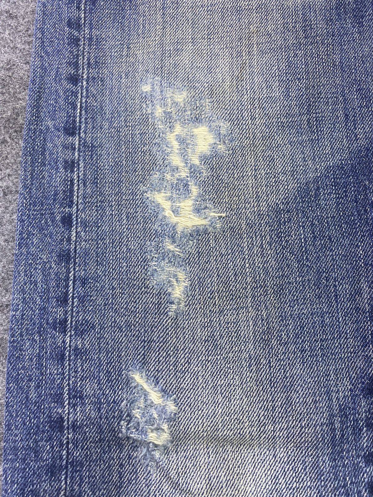 Japanese Brand Westwood Outfitters Distress Blue Wash Denim - J855 Size 31" - 15 Thumbnail