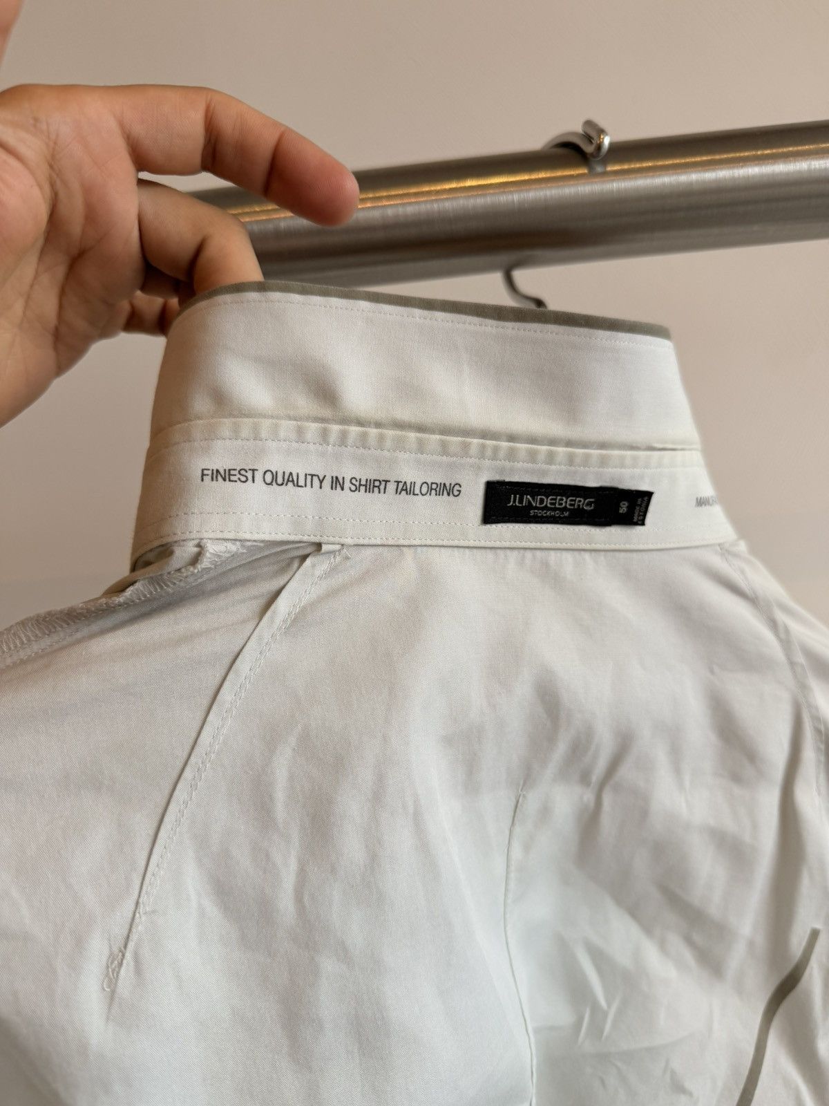 J.Lindeberg J.Lindeberg Light Grey Buttondown Shirt Size 50 Size US M / EU 48-50 / 2 - 14 Thumbnail