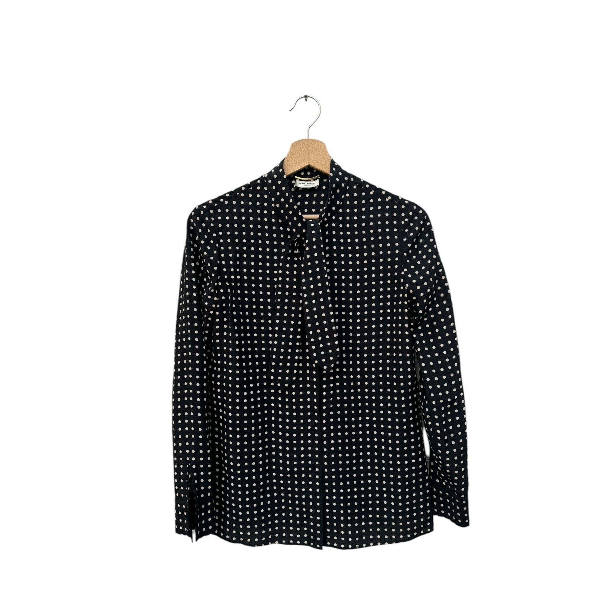 Saint Laurent Paris Silk Dot Shirt Size M / US 6-8 / IT 42-44 - 1 Thumbnail