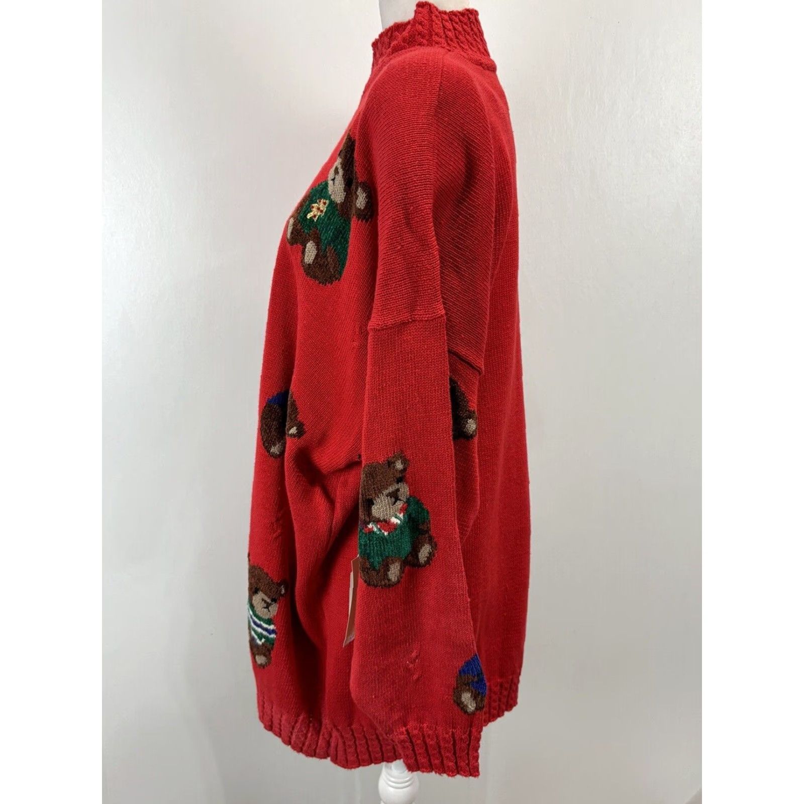 Vintage VINTAGE Marisa Christina Sweater Womens 3X Plus Red Teddy Bears 1990s Christmas 1994 Size XXL / US 16-18 / IT 52-54 - 2 Thumbnail