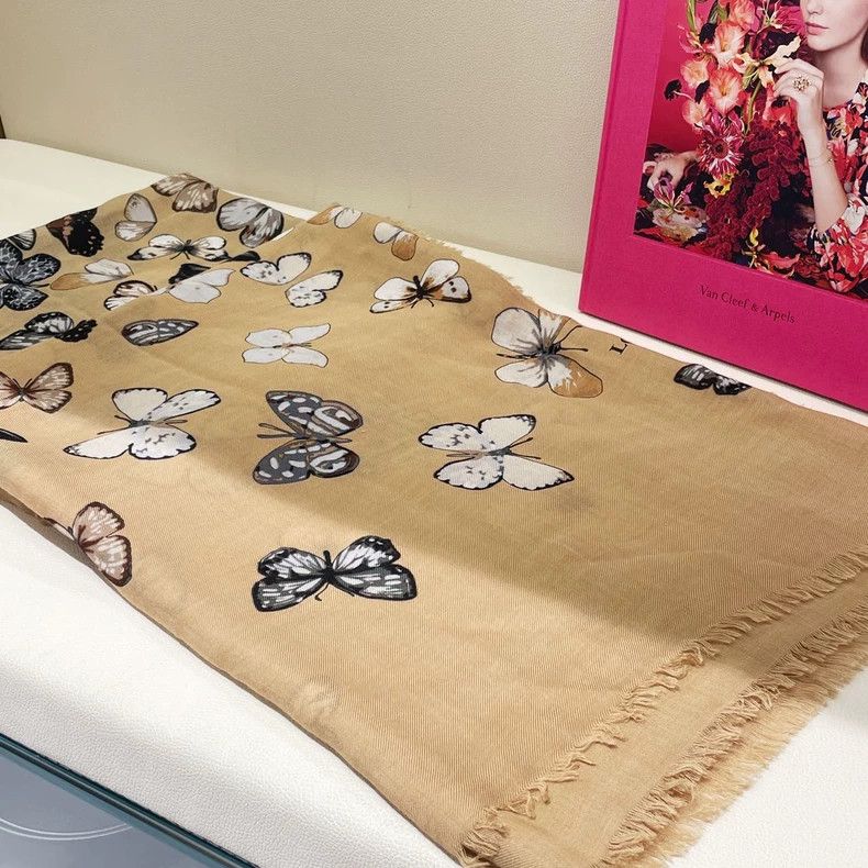 Loewe LOEWE Butterfly pattern scarf Size ONE SIZE - 1 Thumbnail