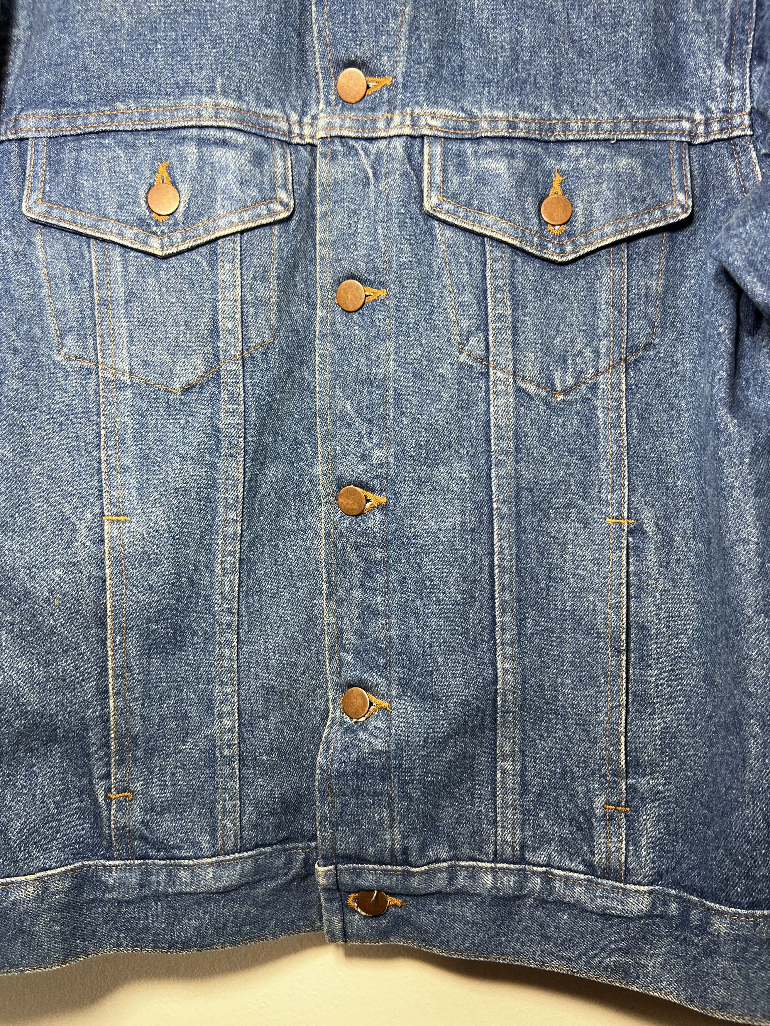 Vintage Vintage 1980's-1990's 4 Pocket Workwear Denim Jean Jacket Size US L / EU 52-54 / 3 - 3 Thumbnail