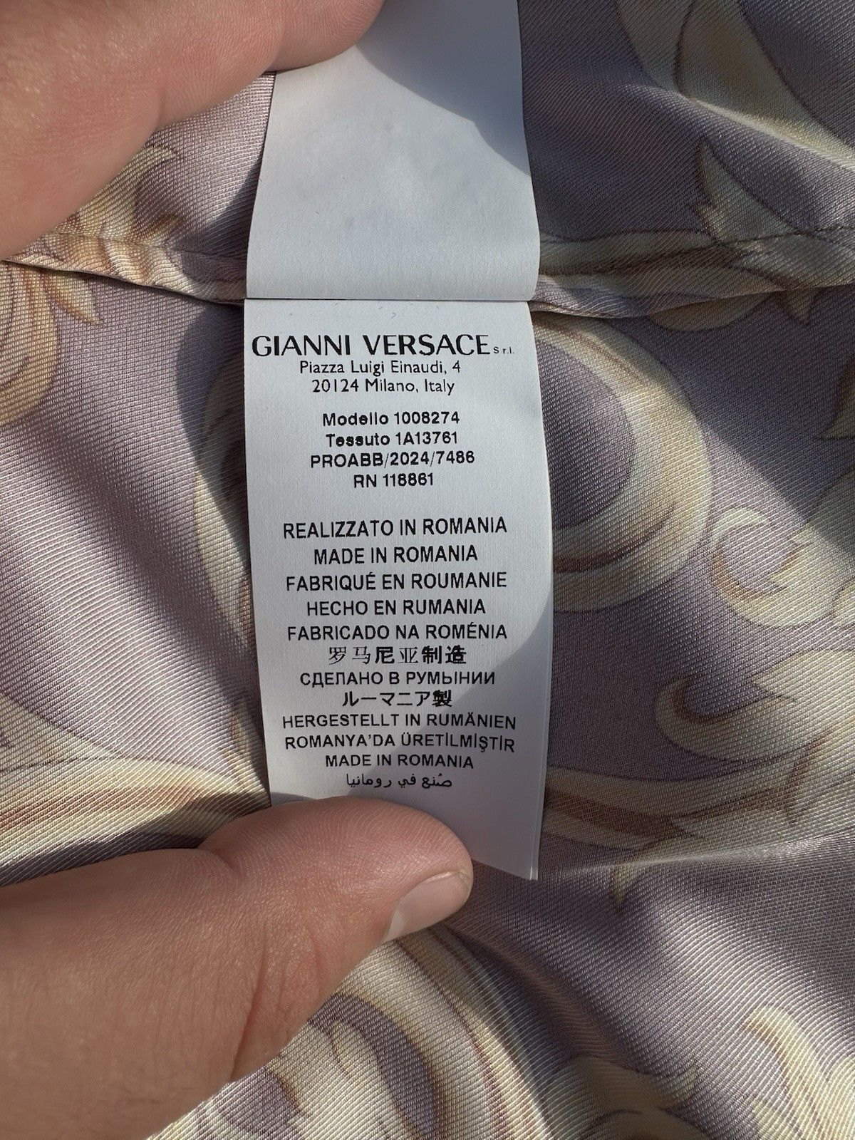 Versace Versace Button Up Shirt With Gold Vines Retail $990 Size US S / EU 44-46 / 1 - 4 Thumbnail