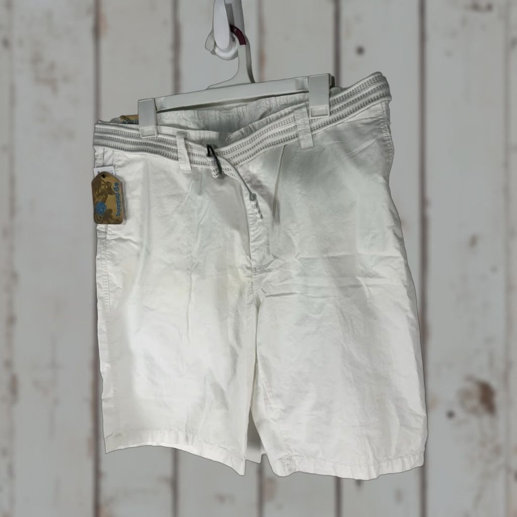 Burnside Burnside Shorts Men’s 38 White 100% Cotton Belted 11in Zip Button Cargo Casual Workwear New Size US 38 / EU 54 - 1 Thumbnail