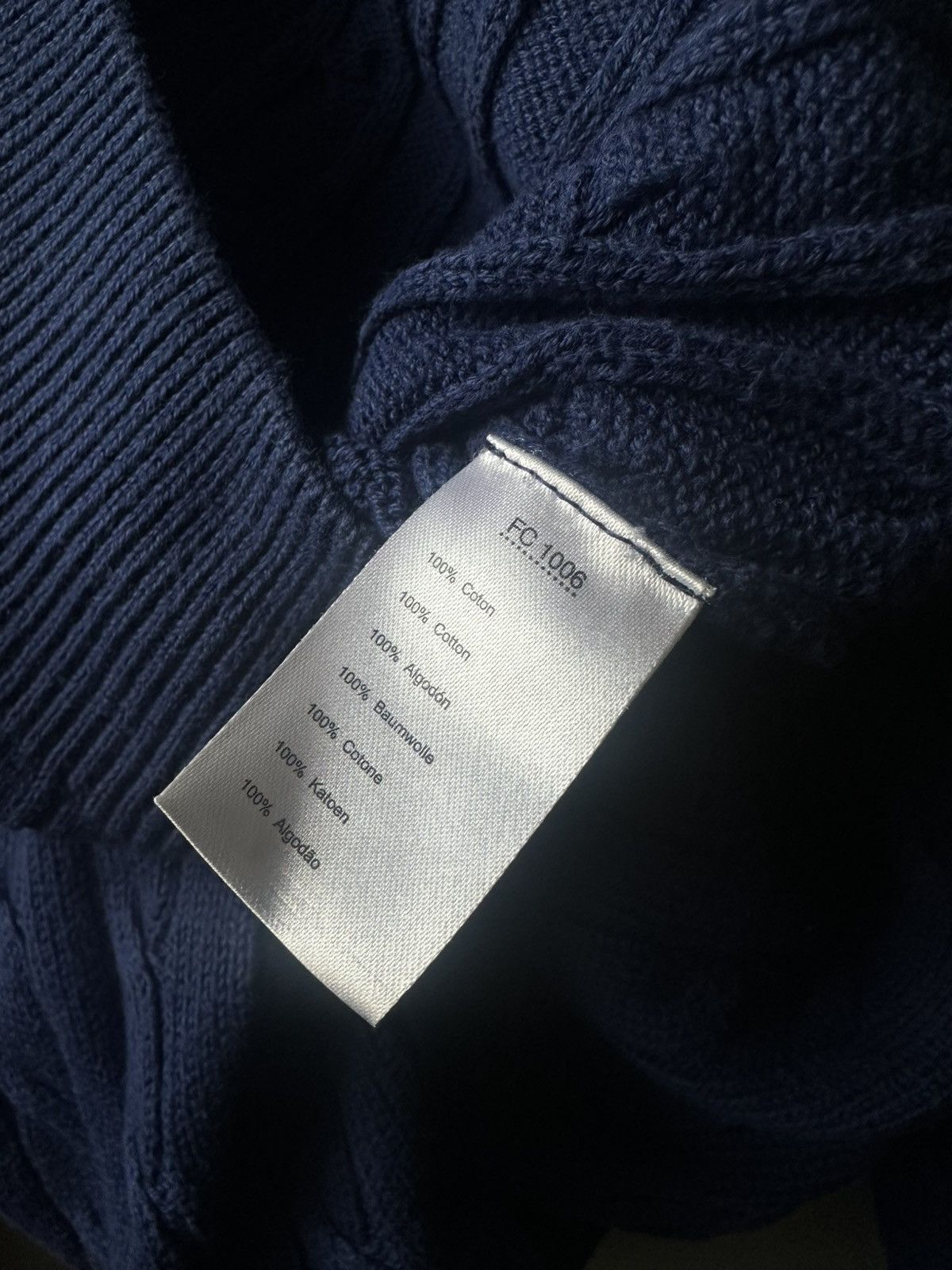Lacoste Lacoste Cable Knit V-Neck Cotton Sweater Size 3 Size US M / EU 48-50 / 2 - 5 Thumbnail