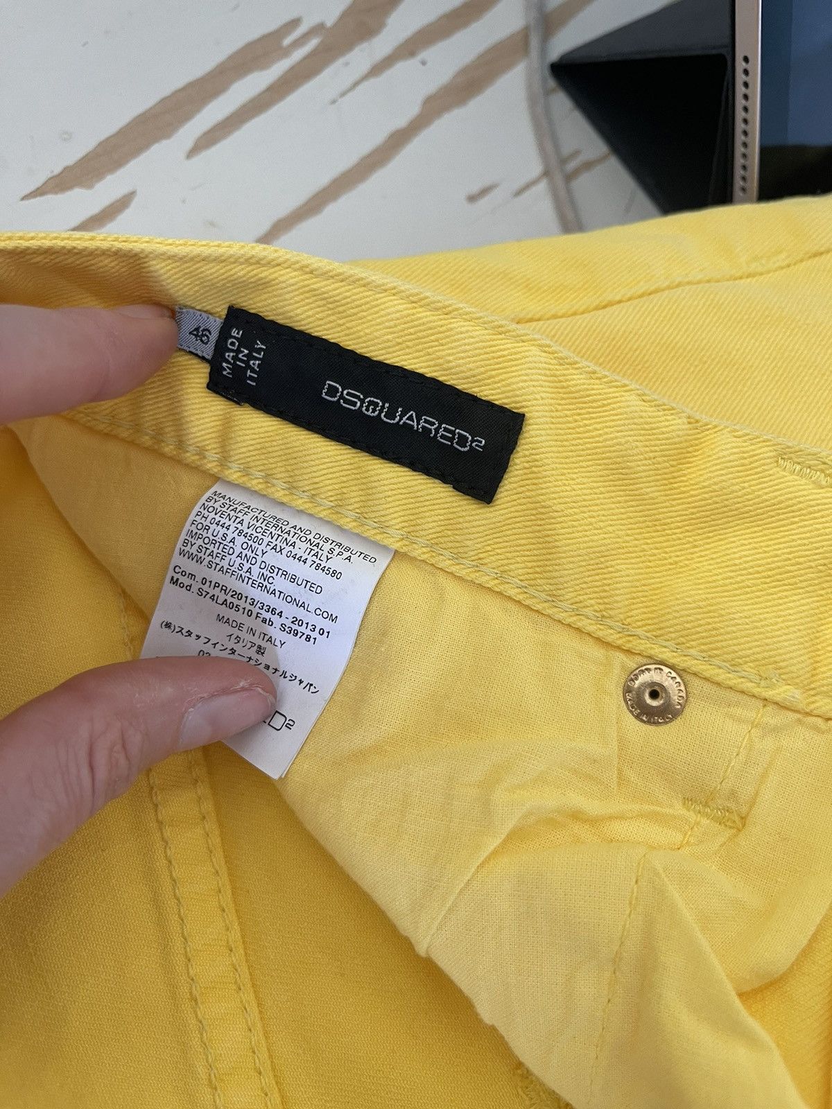 Dsquared2 Dsquared2 Men’s Yellow Jeans Size US 31 - 9 Thumbnail