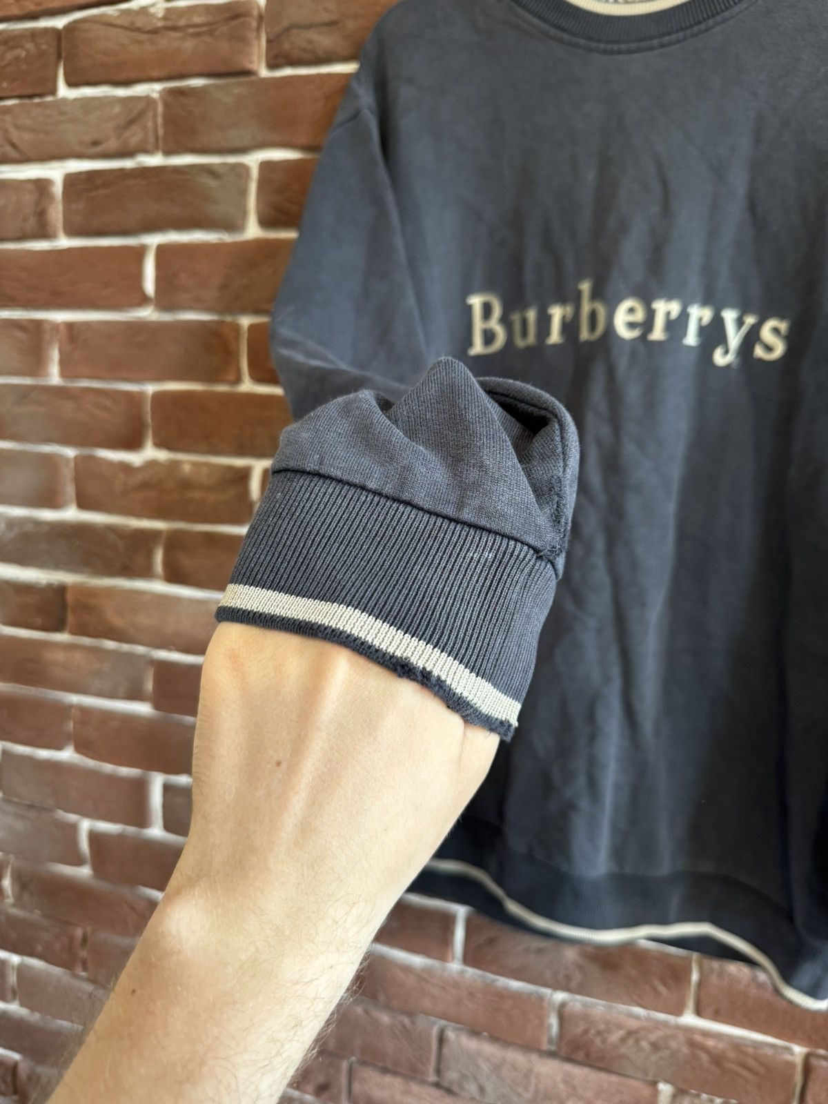 Burberry 90s Burberrys Embroidery Big logo Crewneck Sweatshirt Casual Size US M / EU 48-50 / 2 - 6 Thumbnail