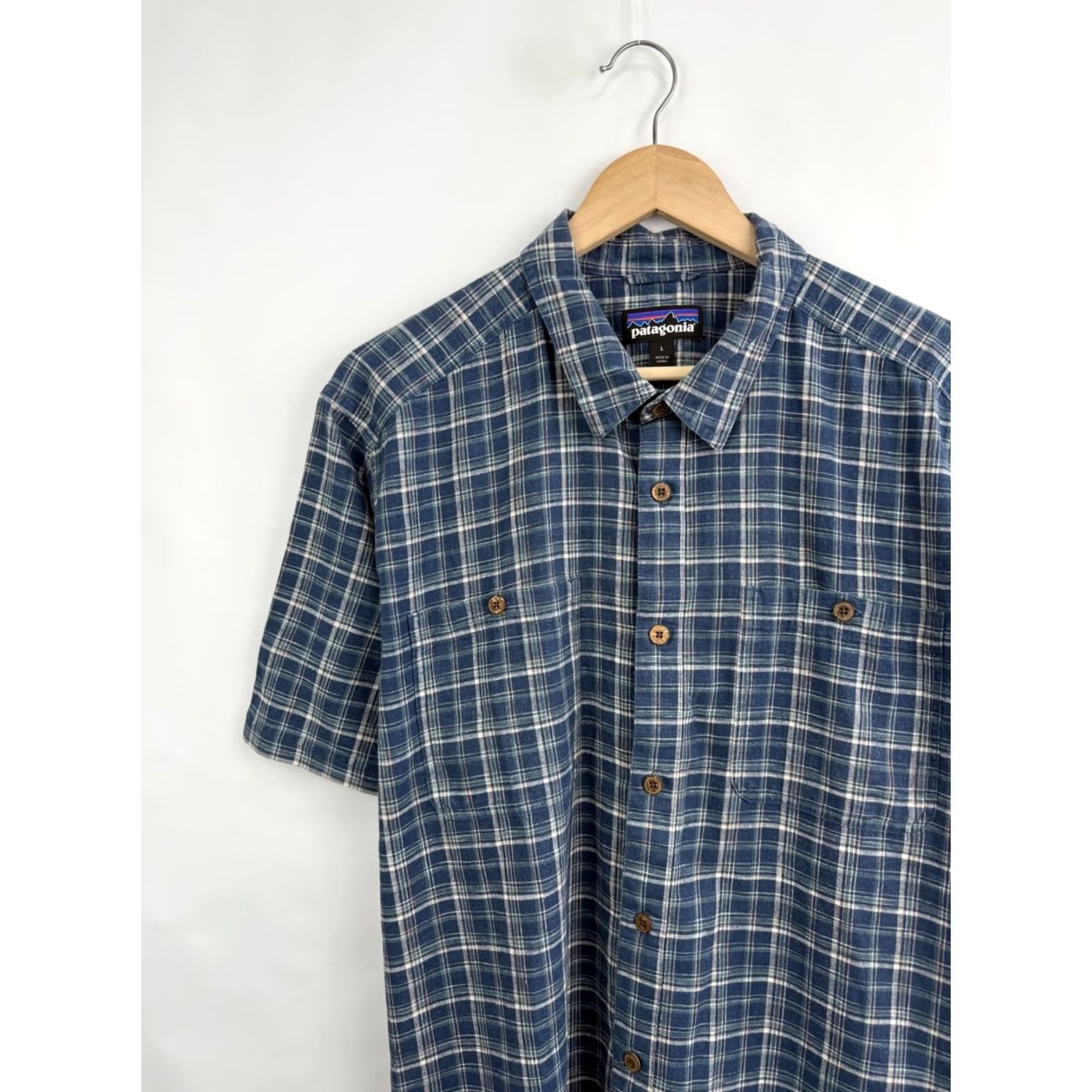 Patagonia VINTAGE Patagonia Shirt Men L Hawaiian Pataloha Hemp Blue Hawaiian 90s Size US L / EU 52-54 / 3 - 3 Thumbnail